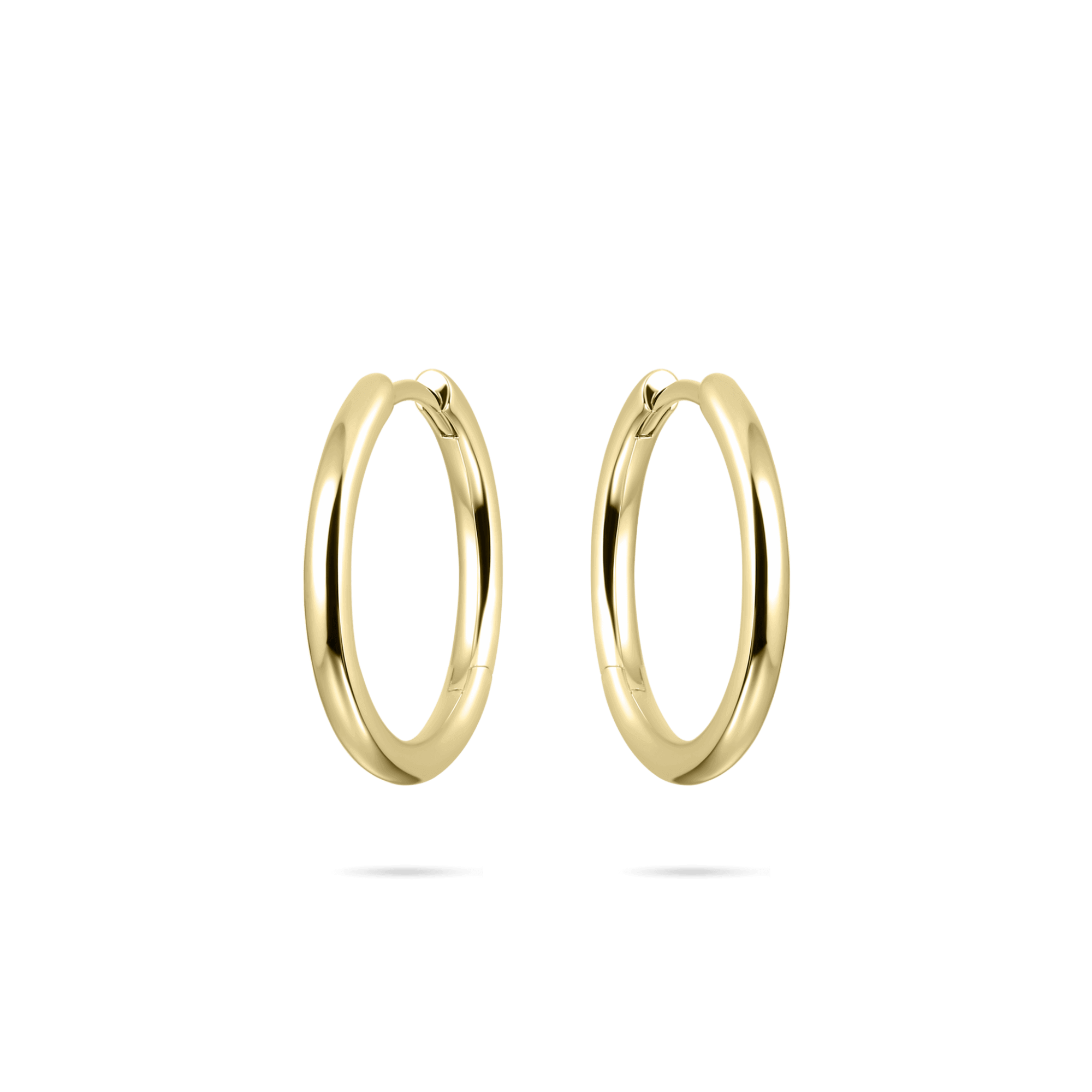 Tube Large Hoop Earrings | Silver Gold Plated | Gisser Jewels