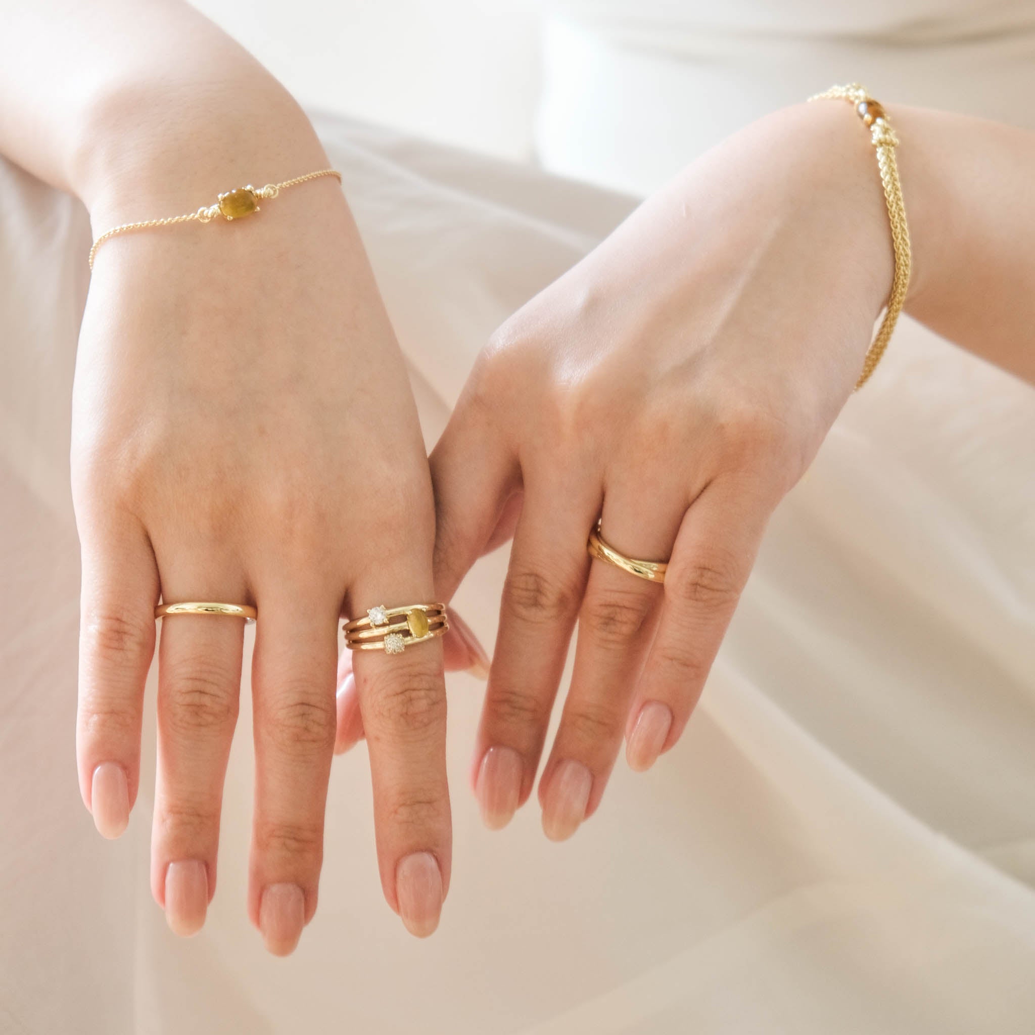 Dashing Details Honey Bracelets Ring 18k gold plated silver Gisser Jewels-1