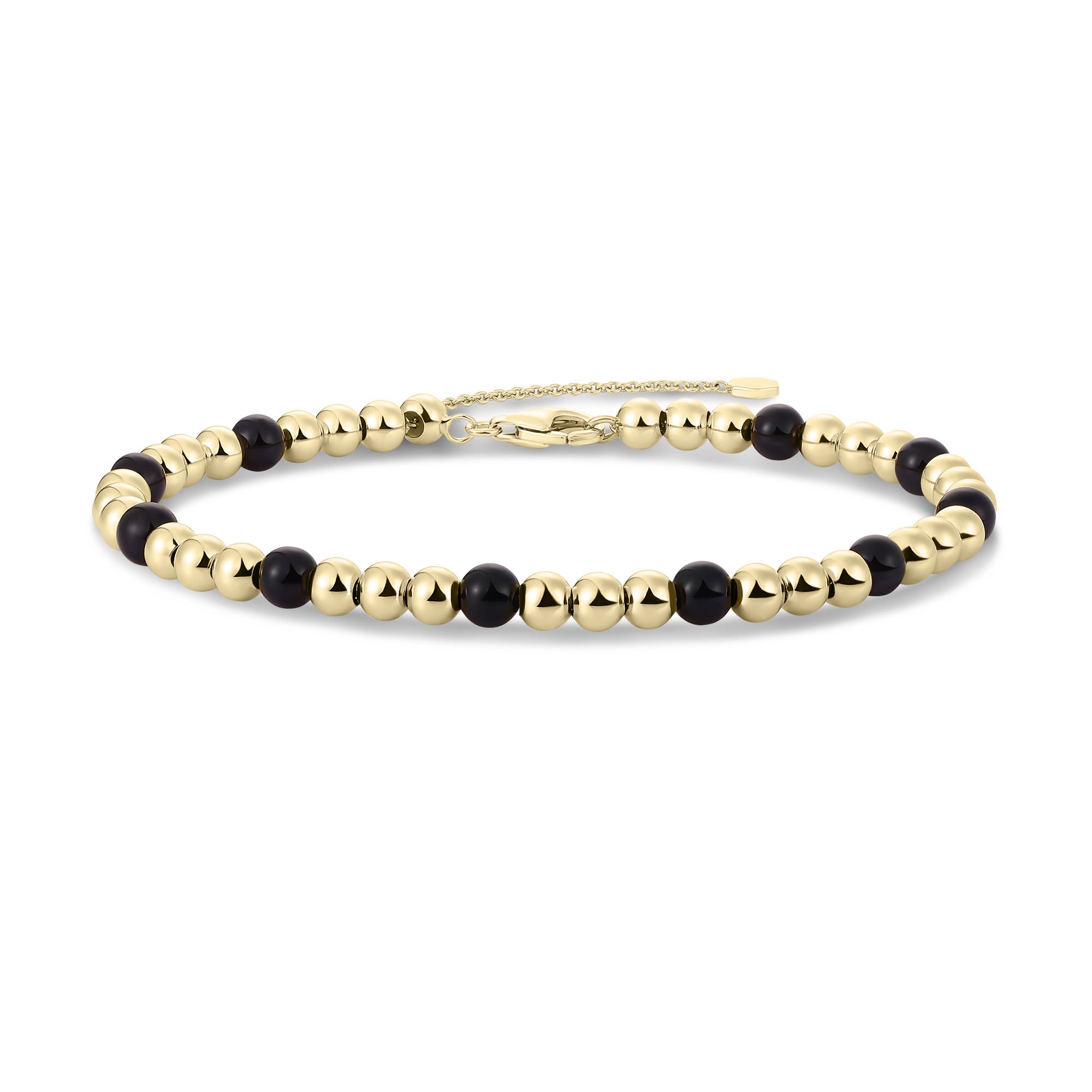 Zwarte beaded kettingarmband