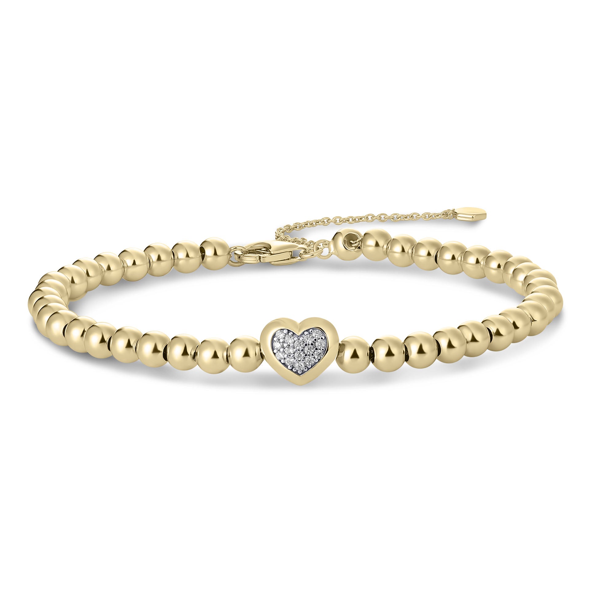 Vergulde Pave Hart Armband