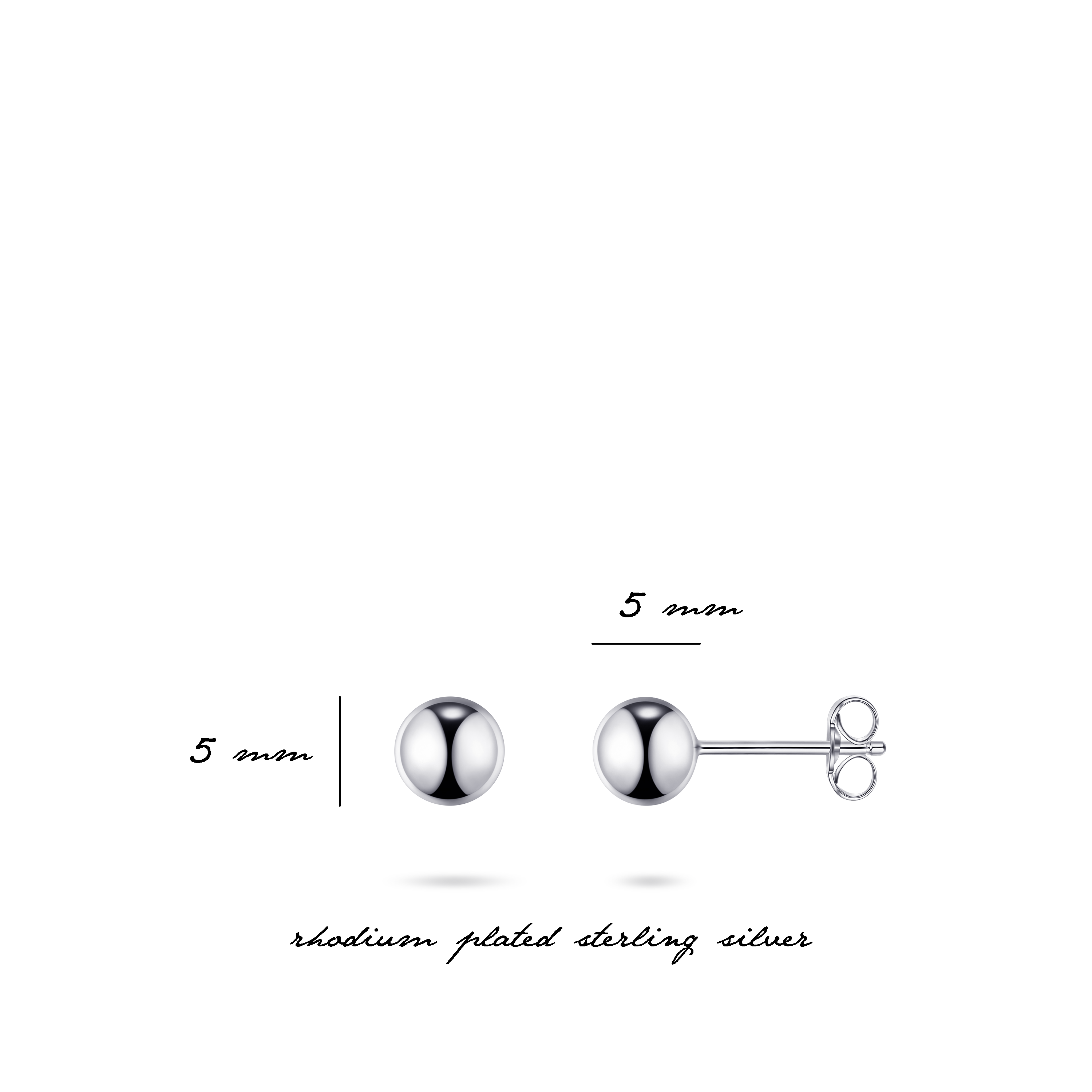 Gisser Jewels Beaded Ear Studs Silver
