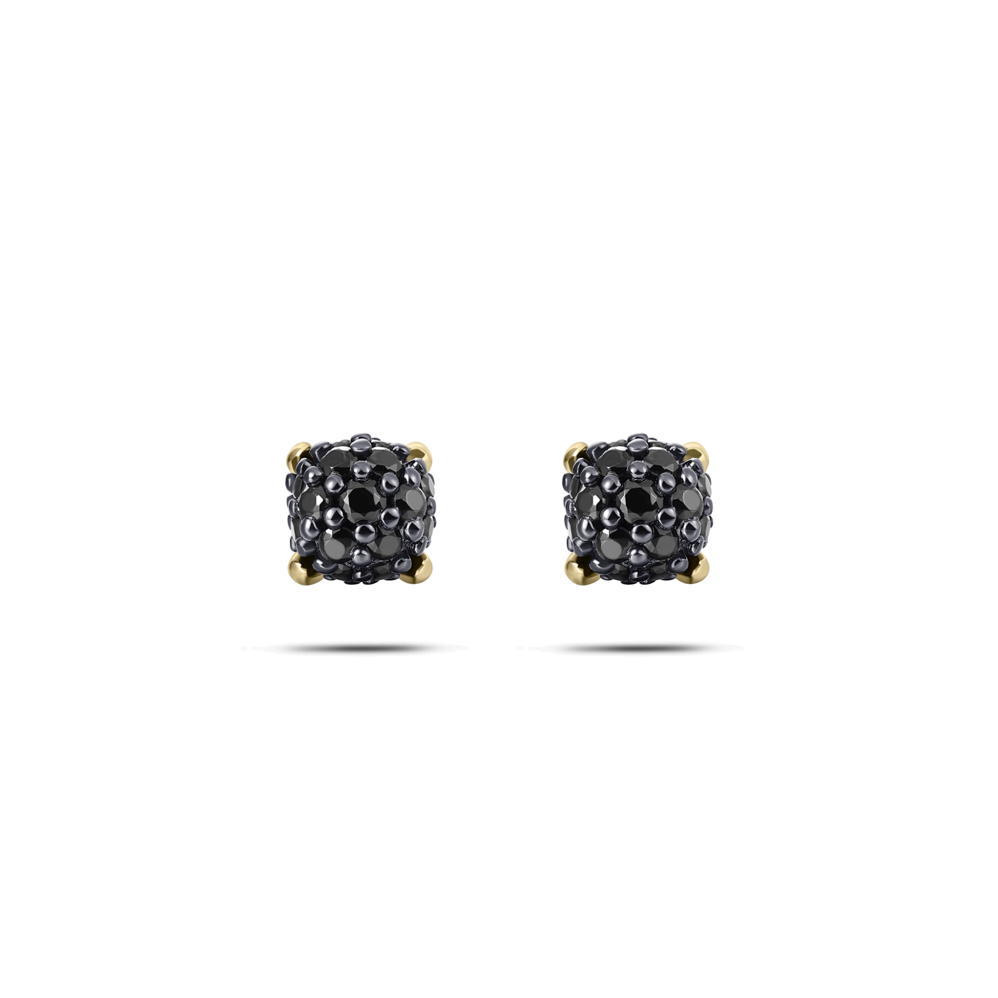 Black Dashing Details Ear Studs Gisser Jewels-1