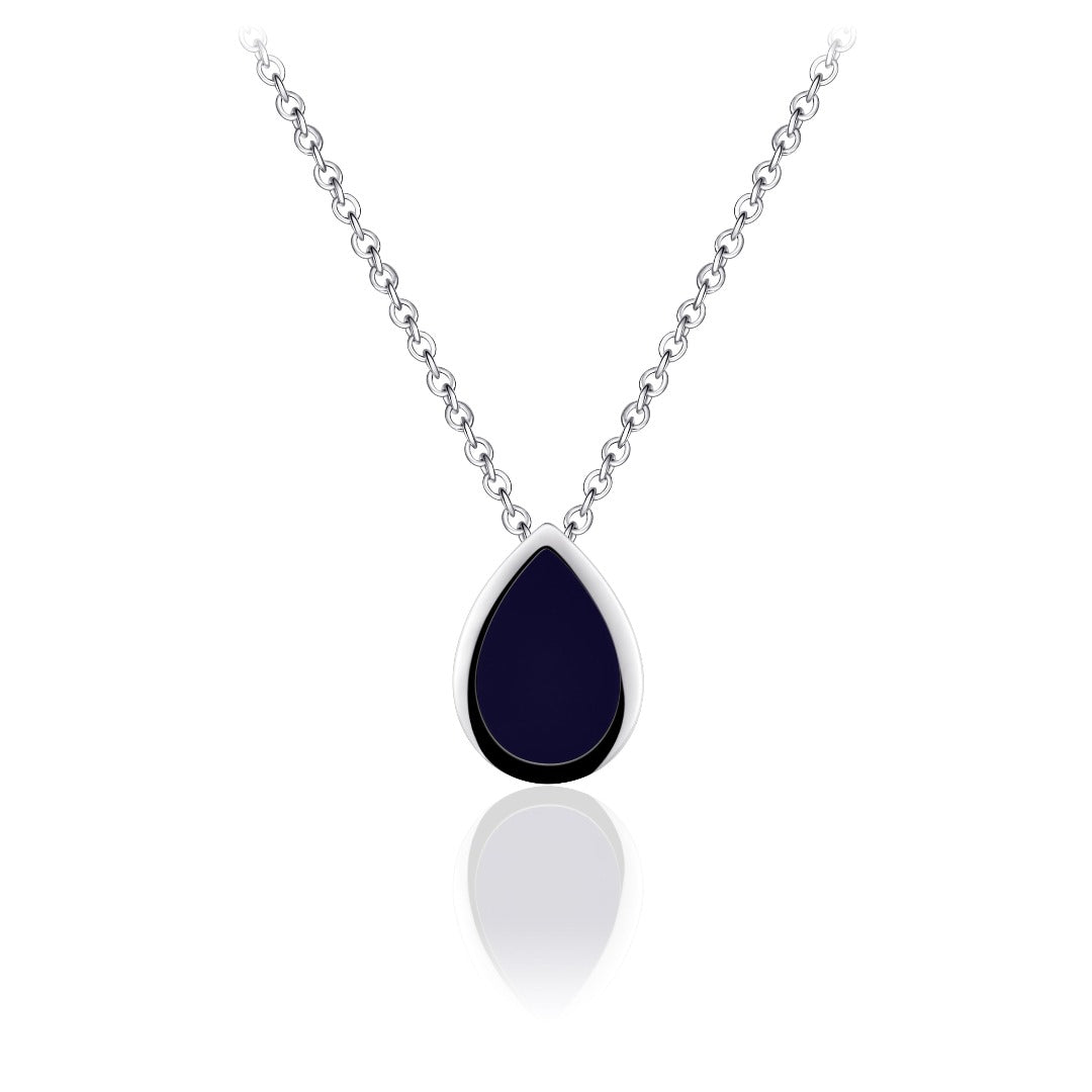 Blue Silver Drop Necklace | Sterling Silver | Gisser Jewels
