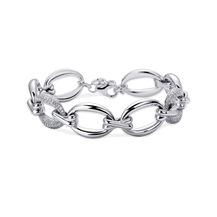 Bold Bands Pave Link Bracelet Gisser Jewels-1