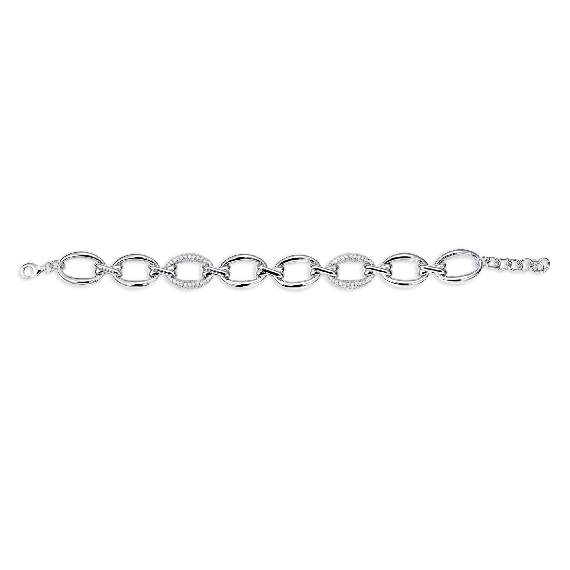 Bold Bands Pave Link Bracelet Gisser Jewels-2