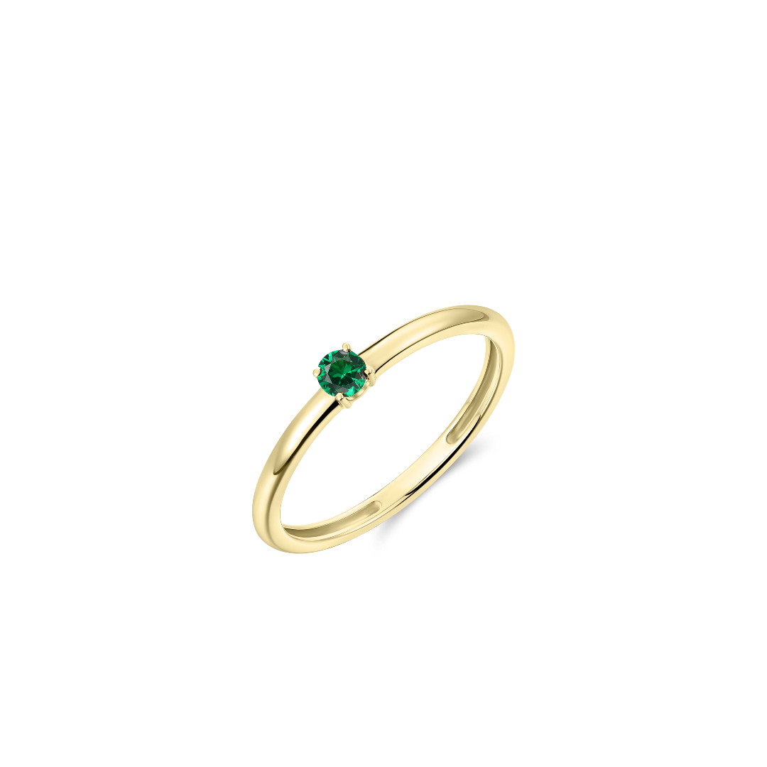 Brilliant solitaire ring | 14k Gold Gisser Jewels-1