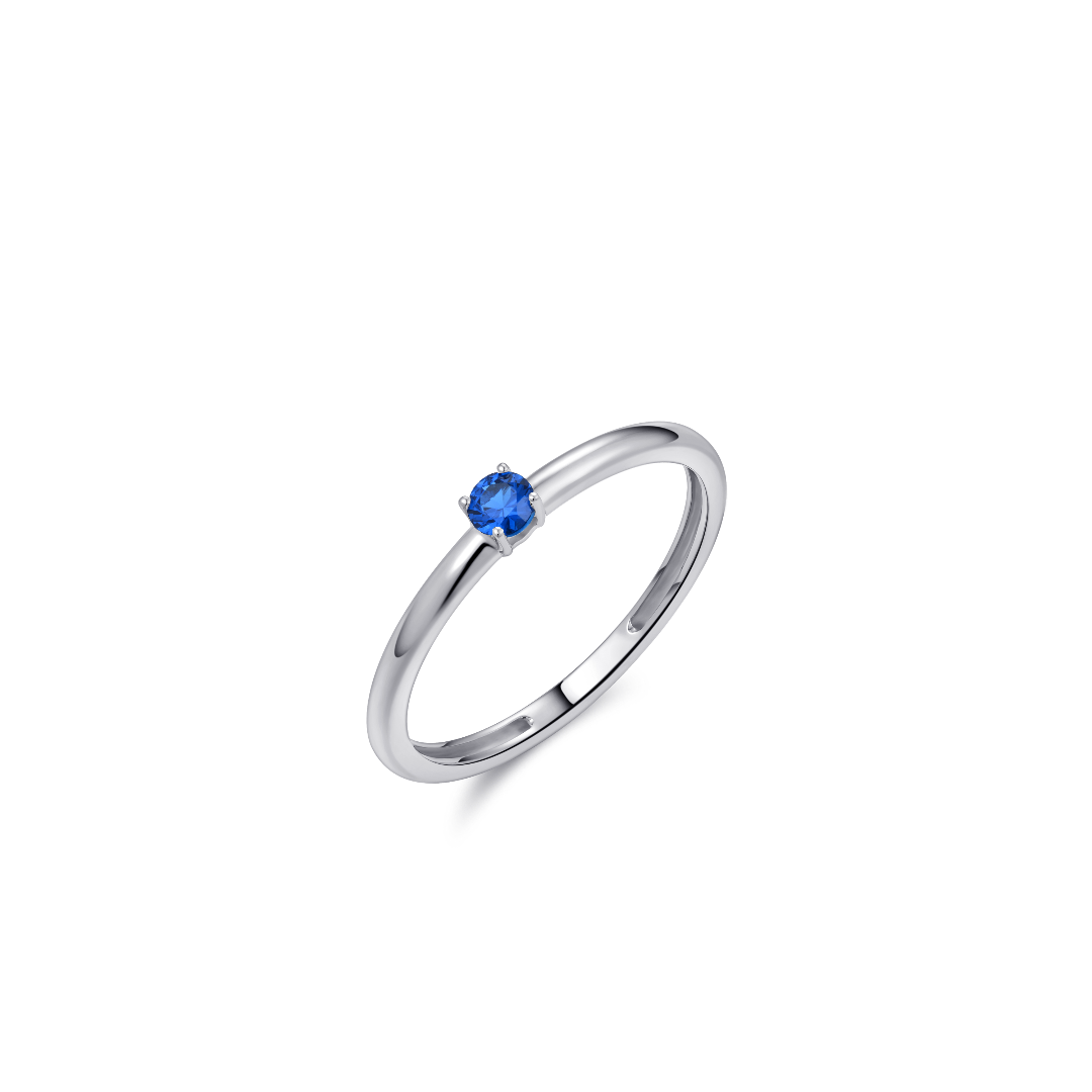 Brilliant solitaire ring | 14k White Gold Gisser Jewels-1