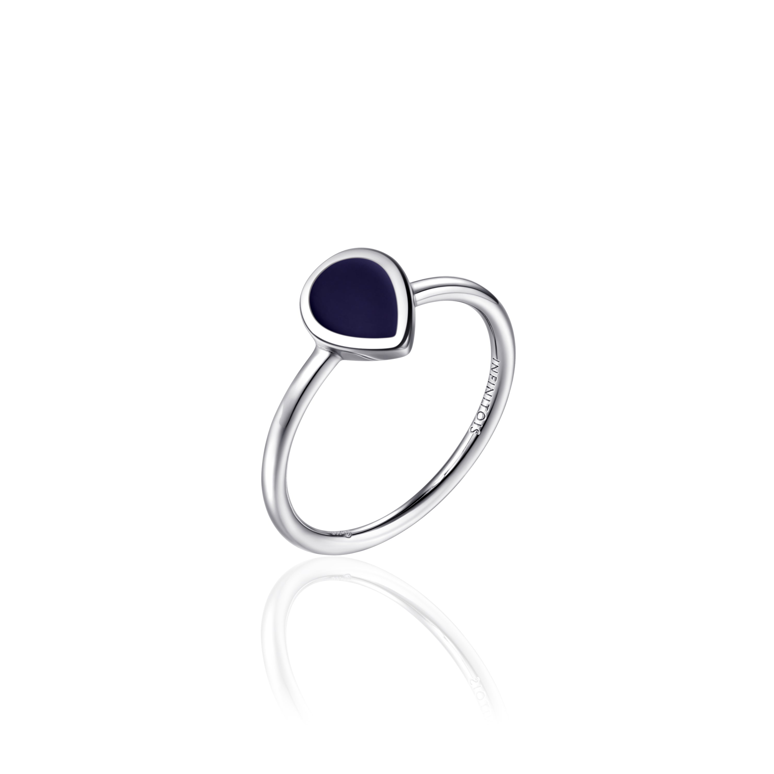 Dark Blue Silver Ring Gisser Jewels-1