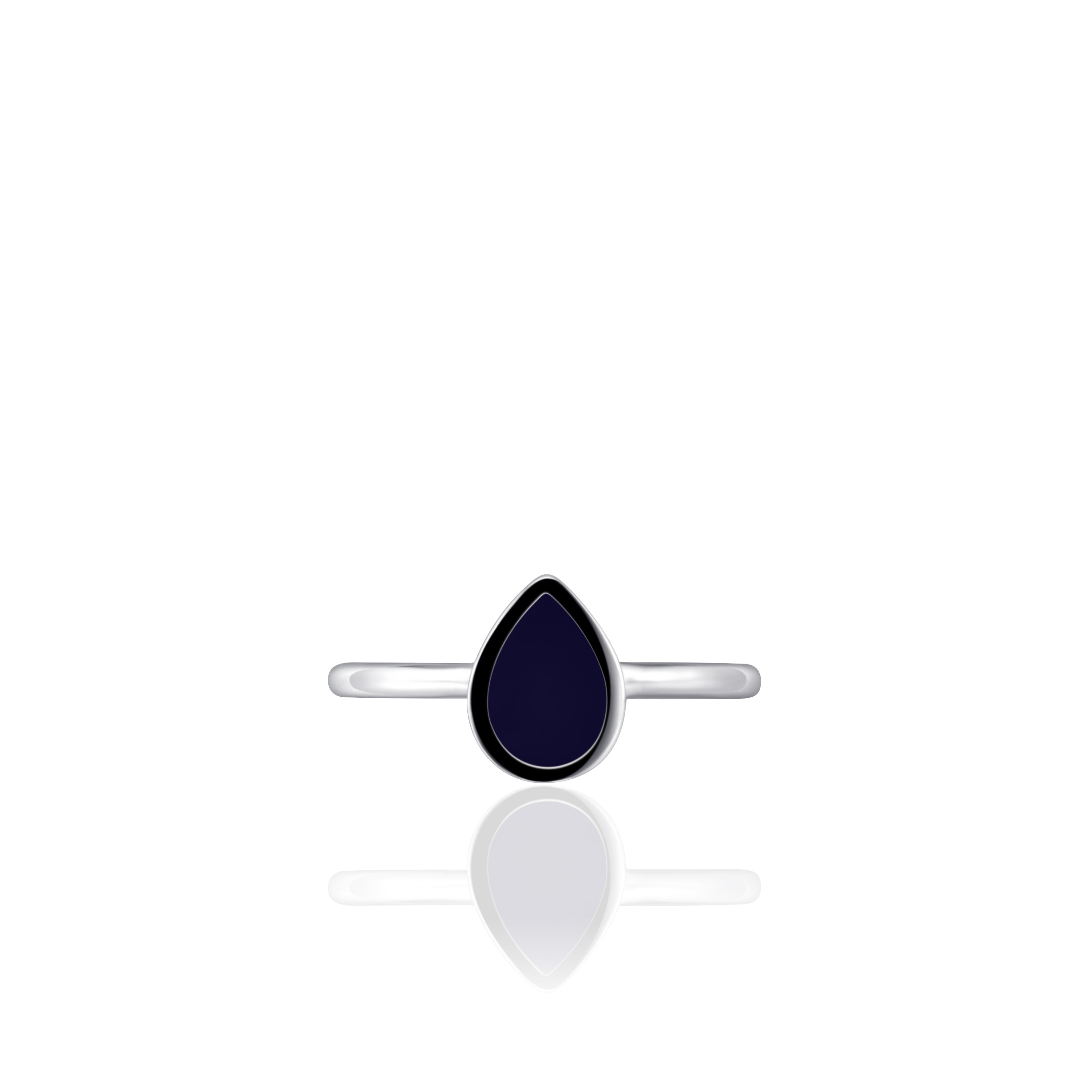 Dark Blue Silver Ring Gisser Jewels