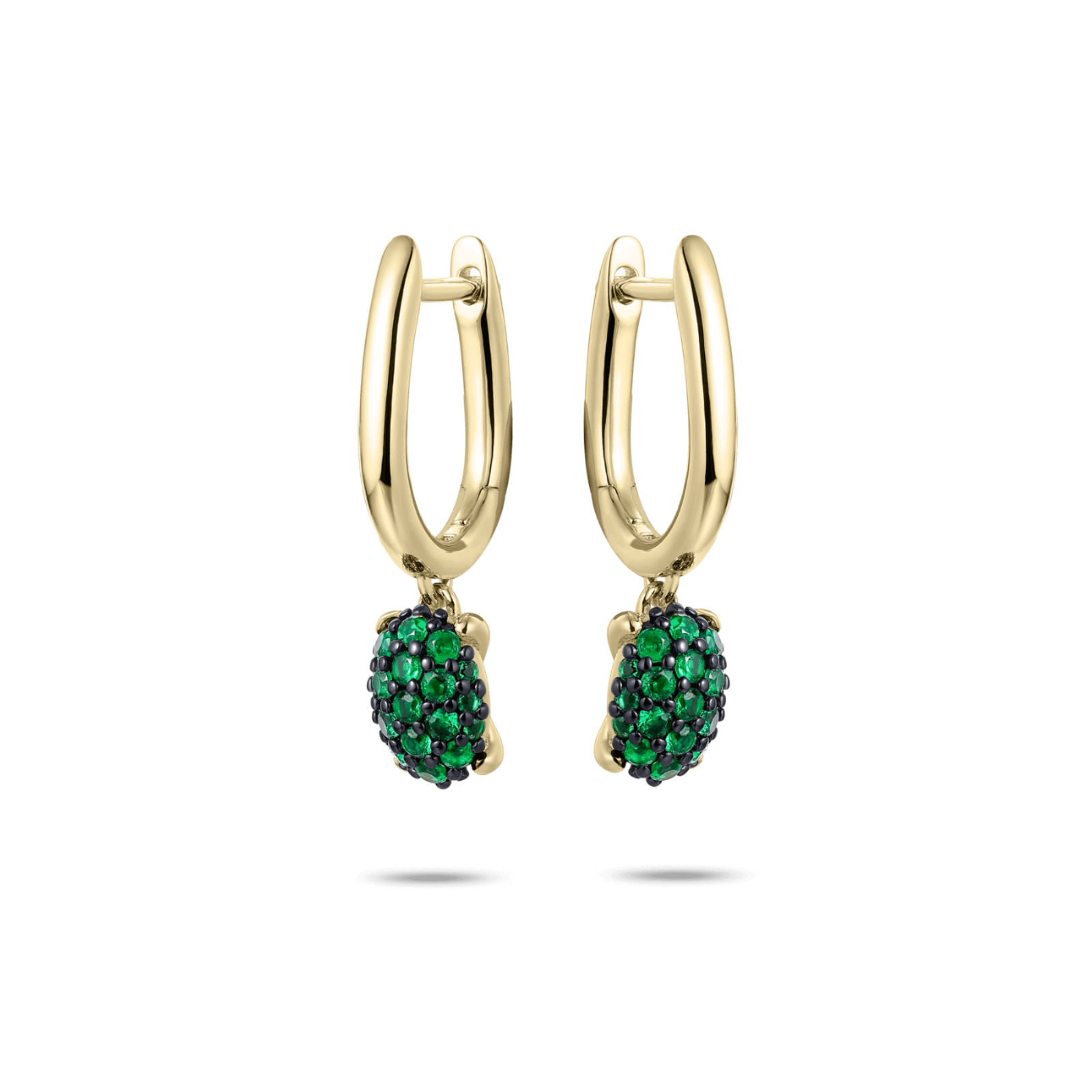 Dashing Details Emerald Green Hoop Earrings Gisser Jewels