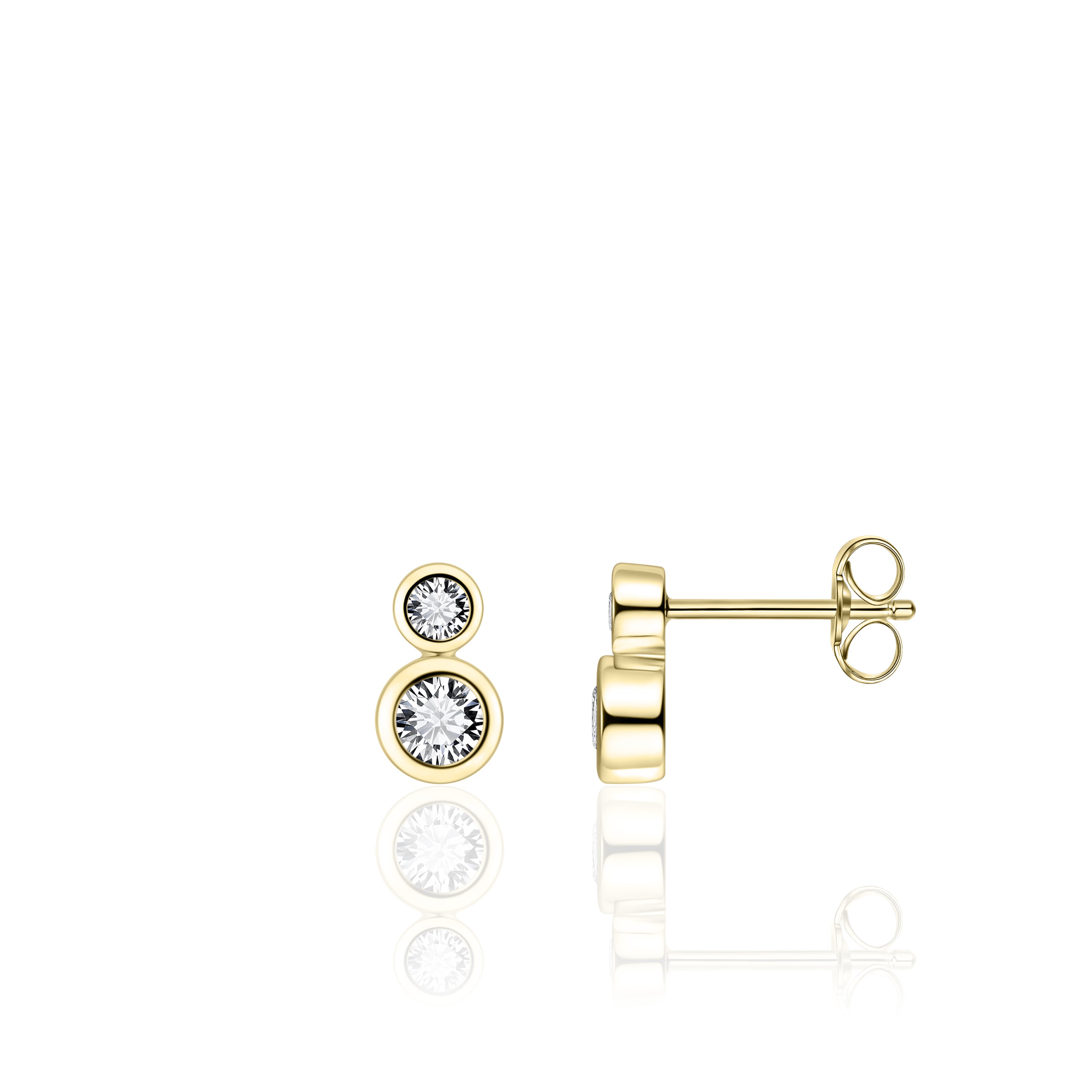 Double Bezel Ear Studs
