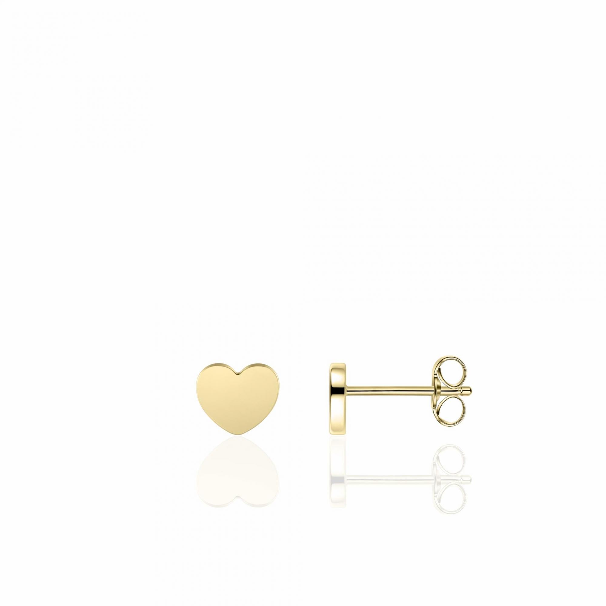 Minimal Heart Ear Studs Gisser Jewels-1