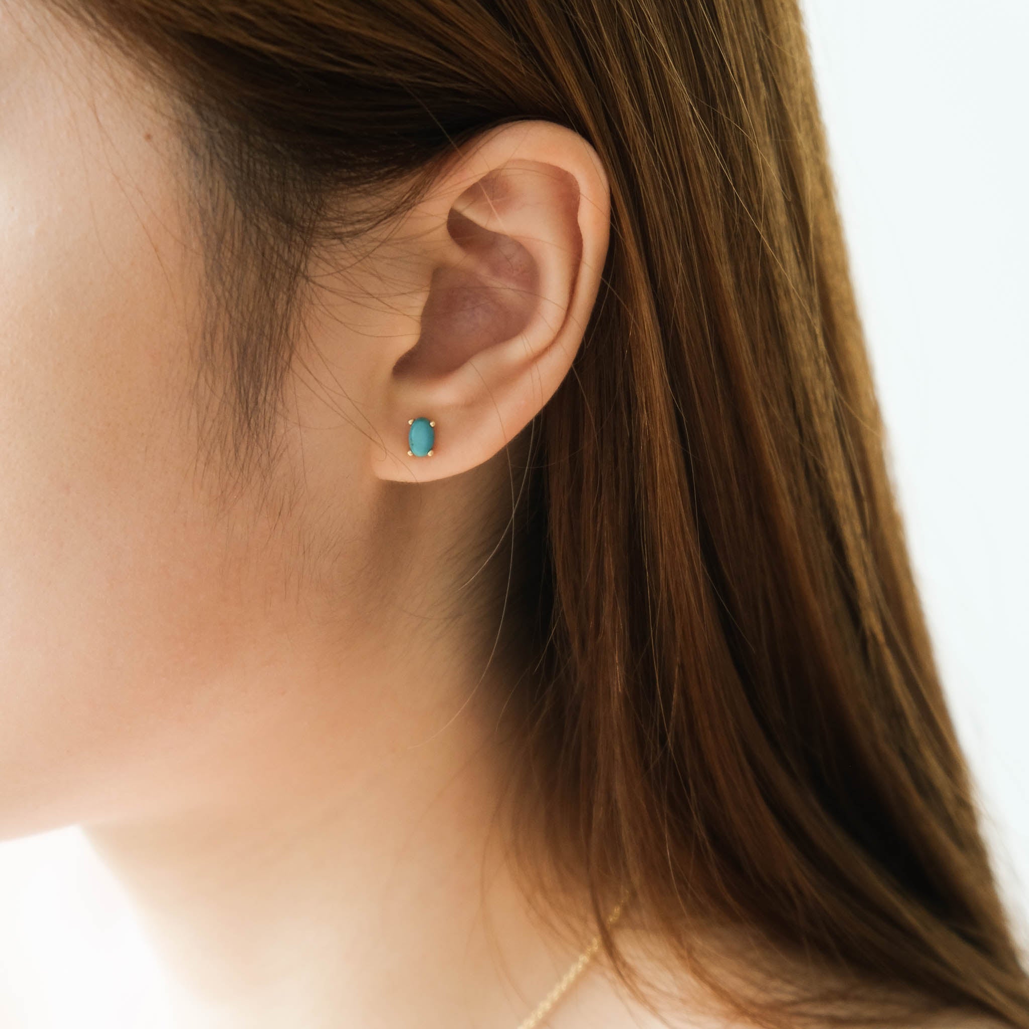 Turquoise Dashing Details Pendant Dashing Details Ear Studs 18k gold plated silver Gisser Jewels-1