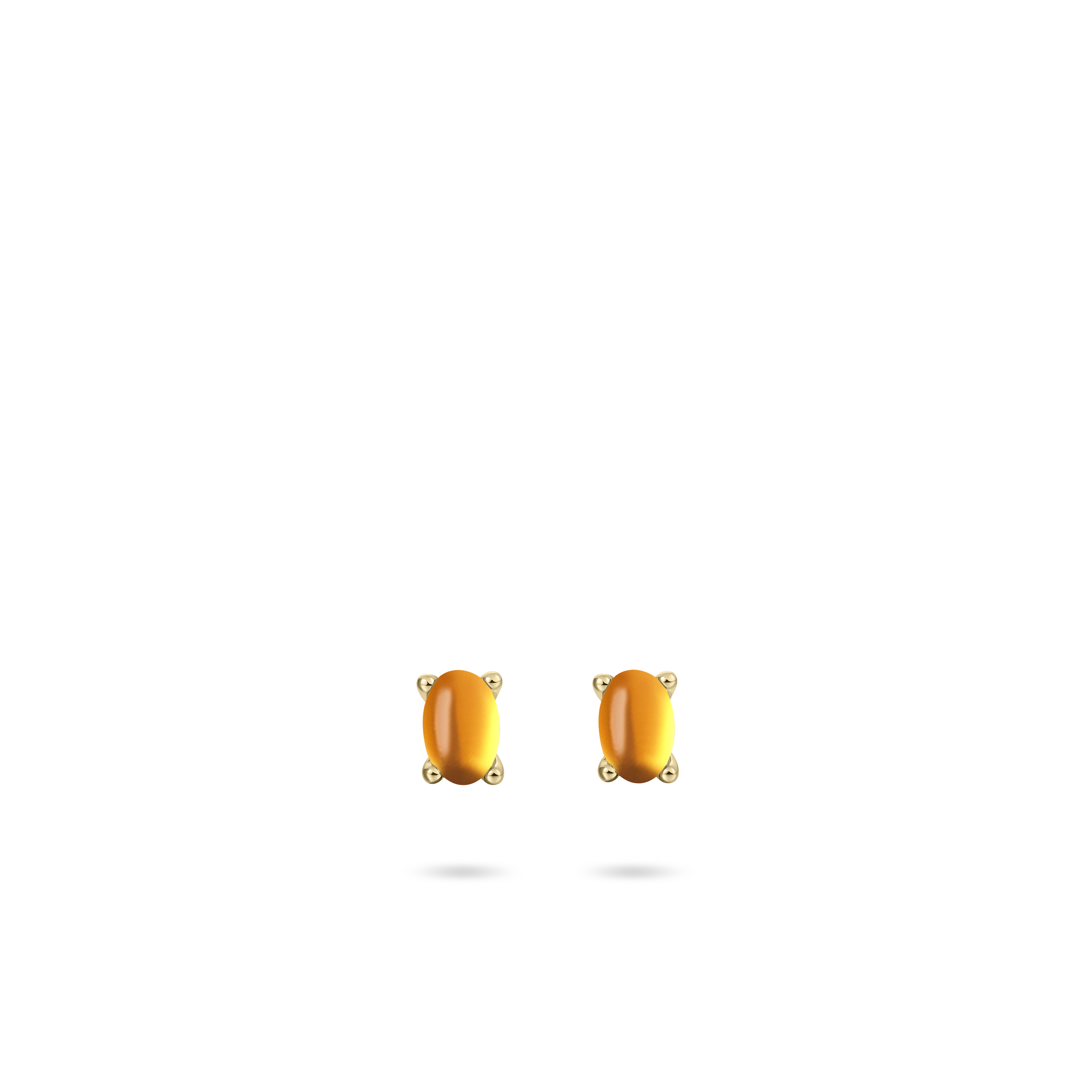 Honey Yellow Dashing Details Ear Studs Gisser Jewels-1