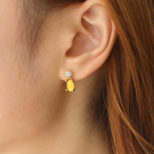 Honey Dashing Details Ear Studs 18k gold plated silver Gisser Jewels-1