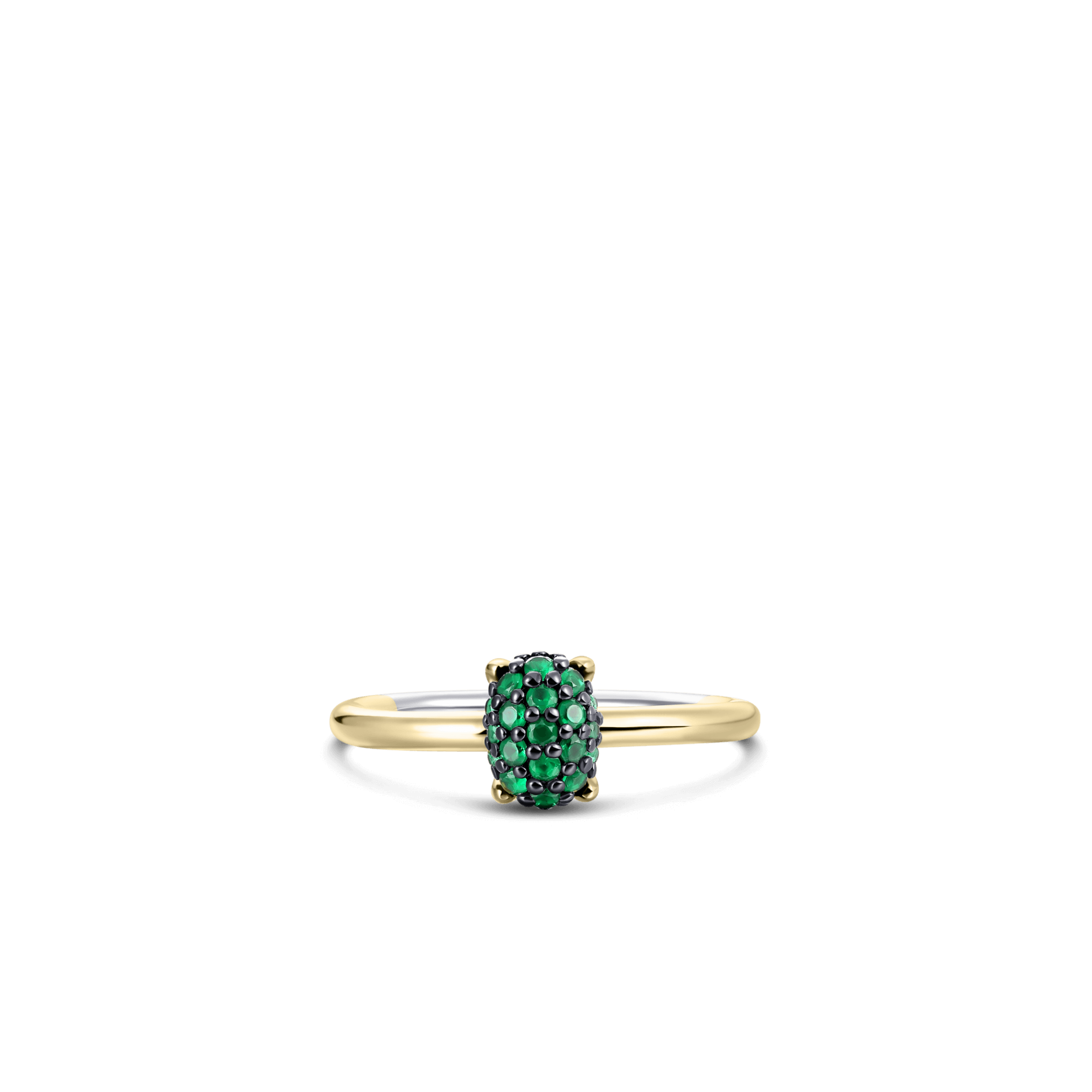 Emerald Green Dashing Details Rings | Silver Gold Plated | Gisser Jewels