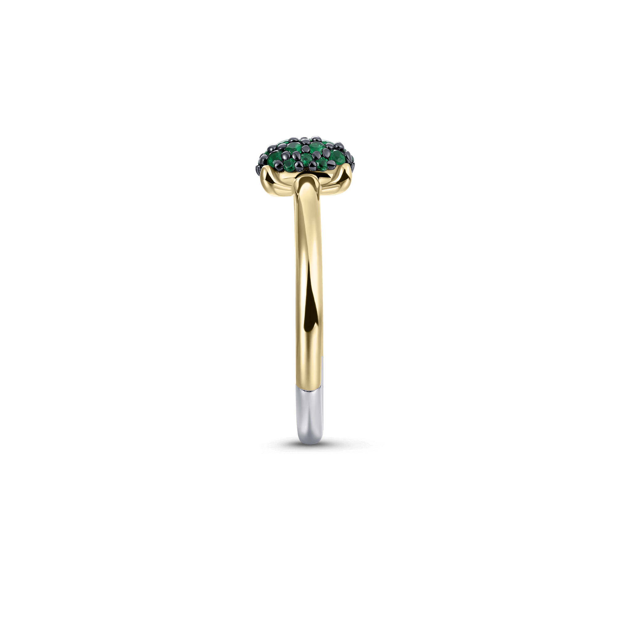 Emerald Green Dashing Details Rings | Silver Gold Plated | Gisser Jewels