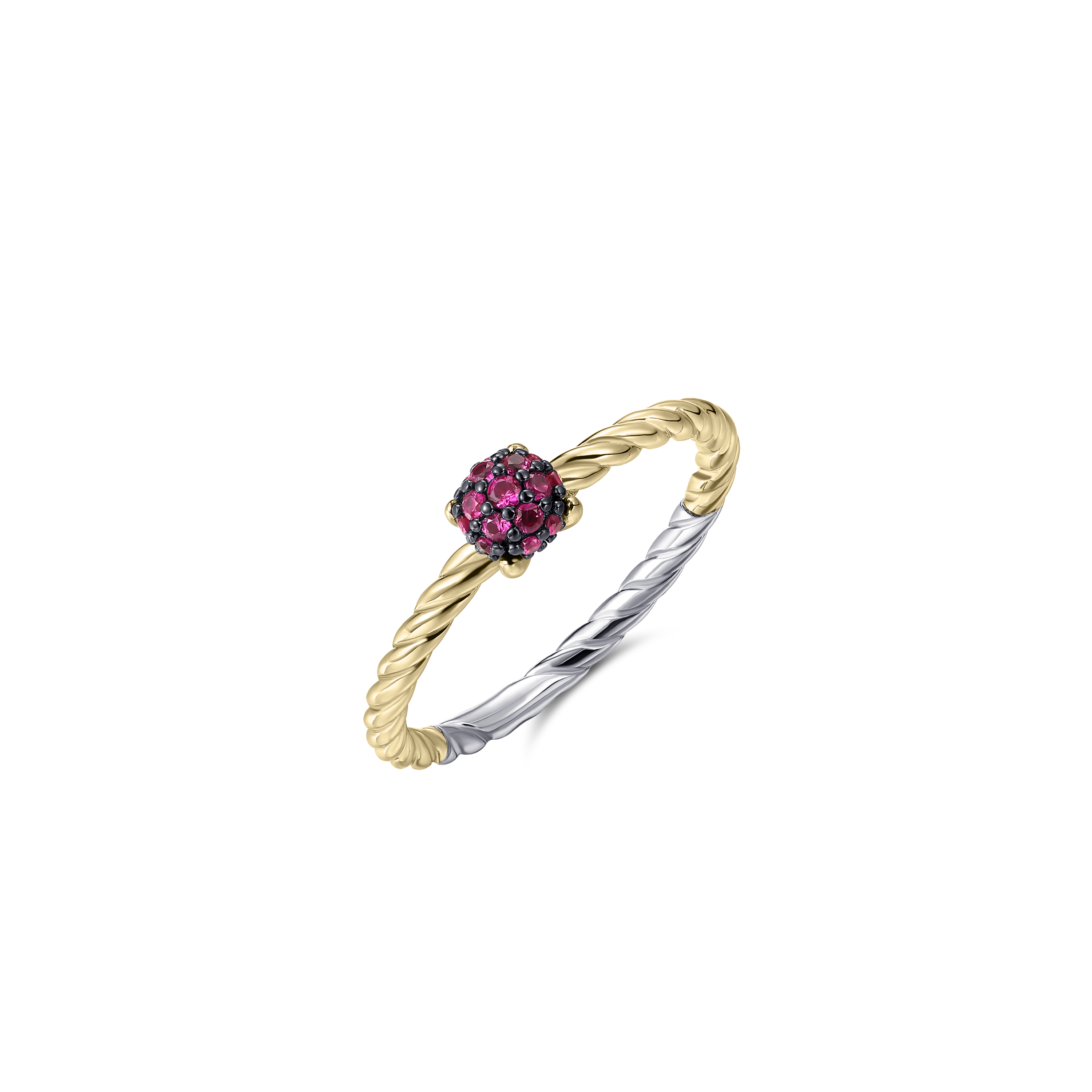 Hot Pink Dashing Details Pave Ring