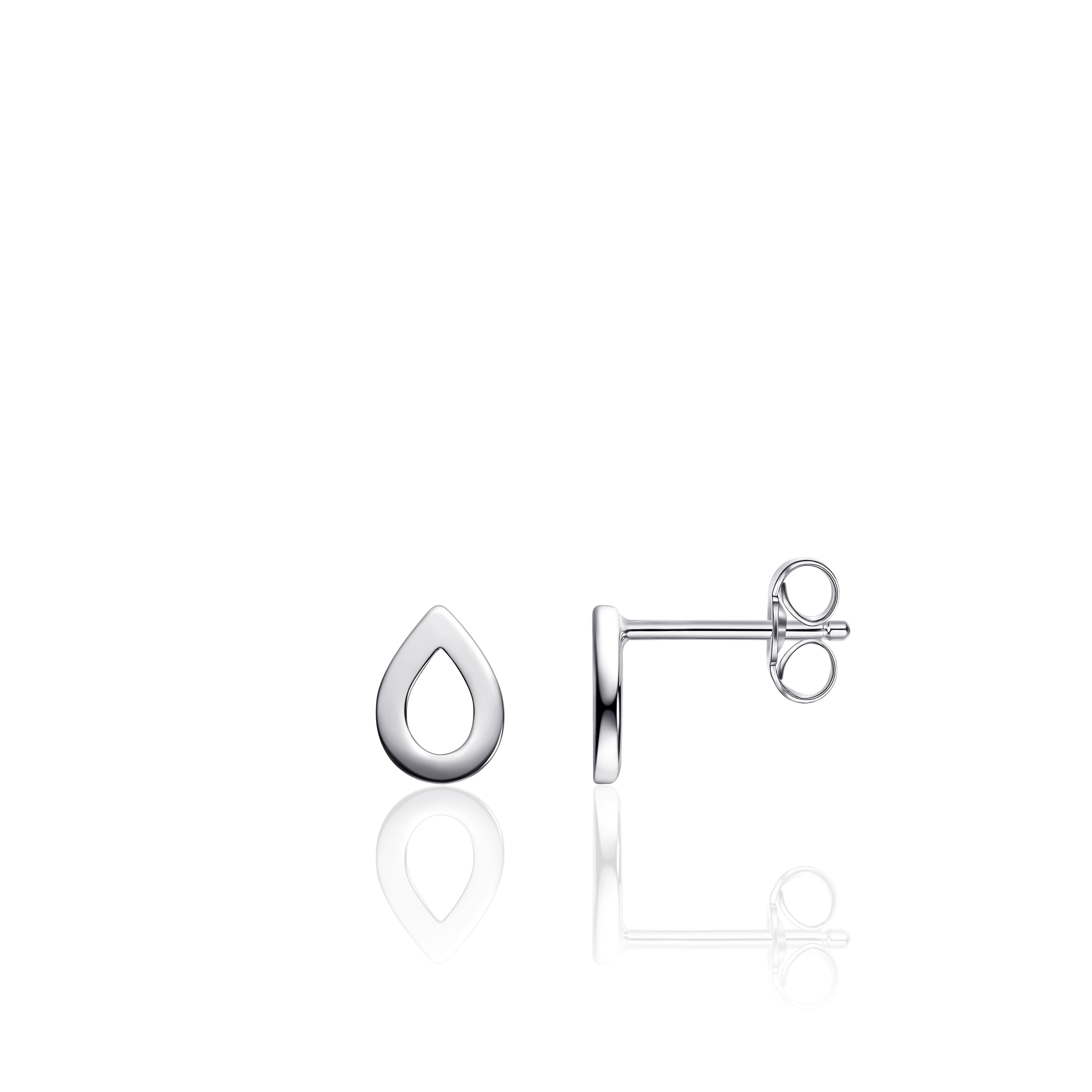 Silver Tiny Drop Ear Studs Gisser Jewels