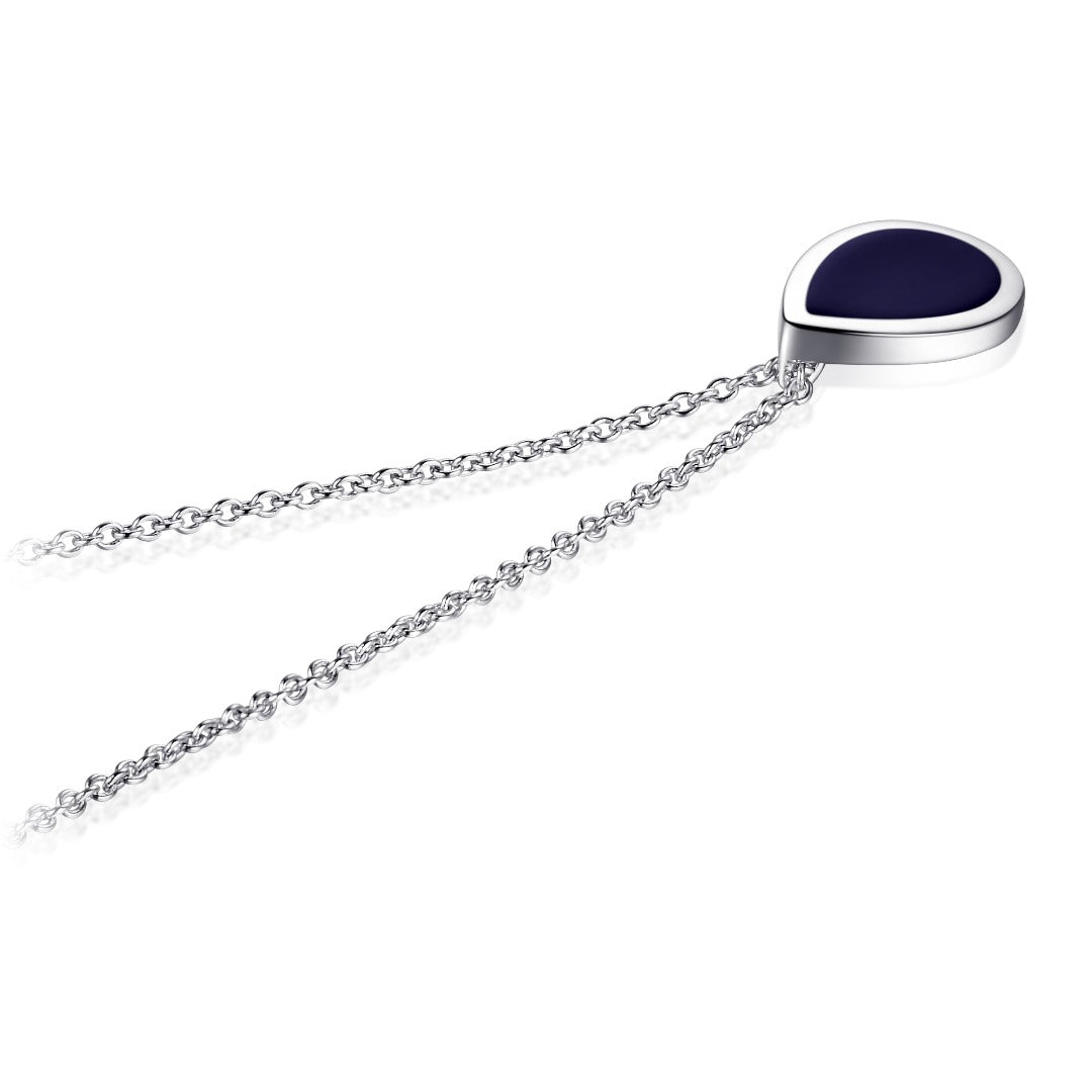 Blue Pave Stackable Ring | Silver Rhodium Plated | Gisser Jewels-6