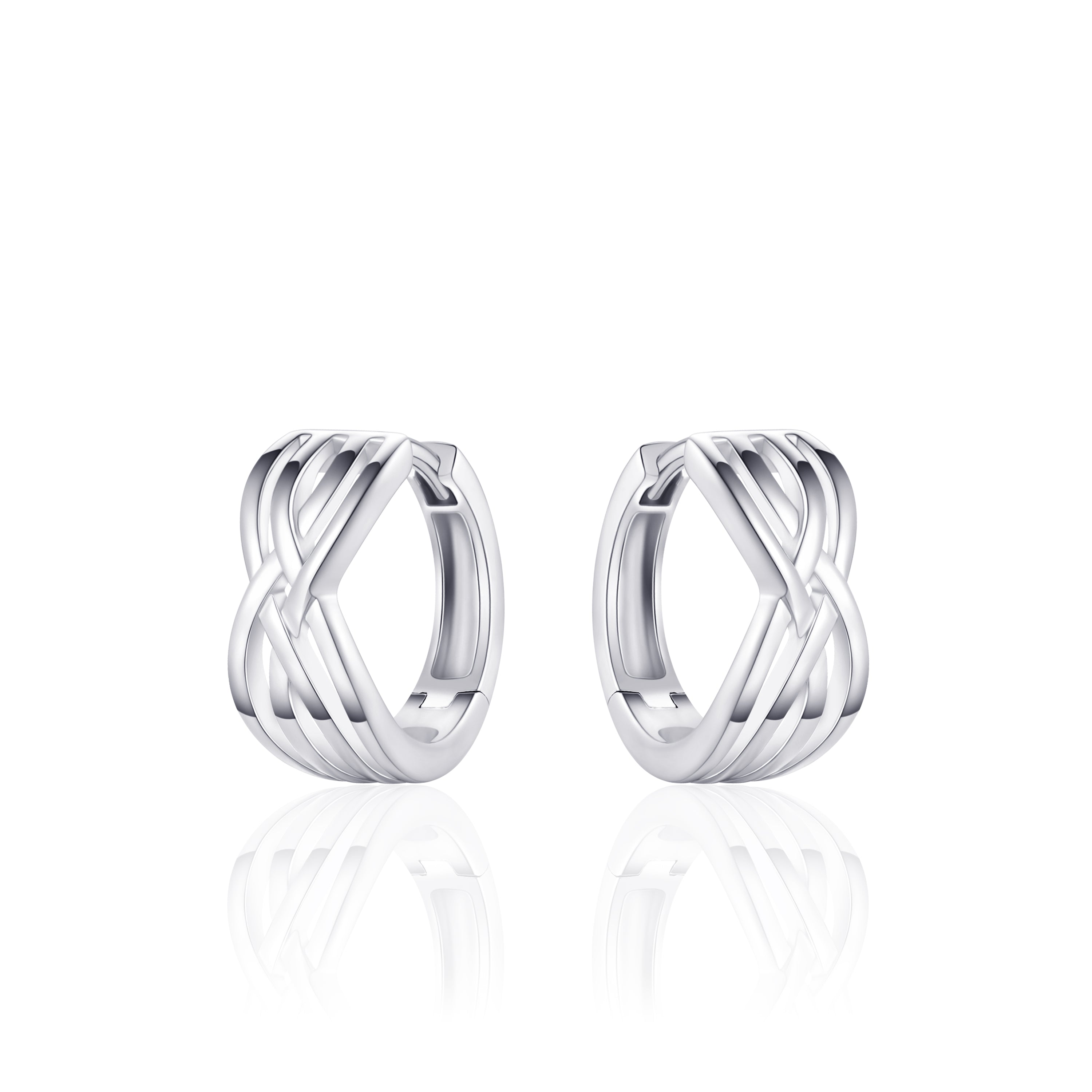 Double Crossover Hoops Gisser Jewels