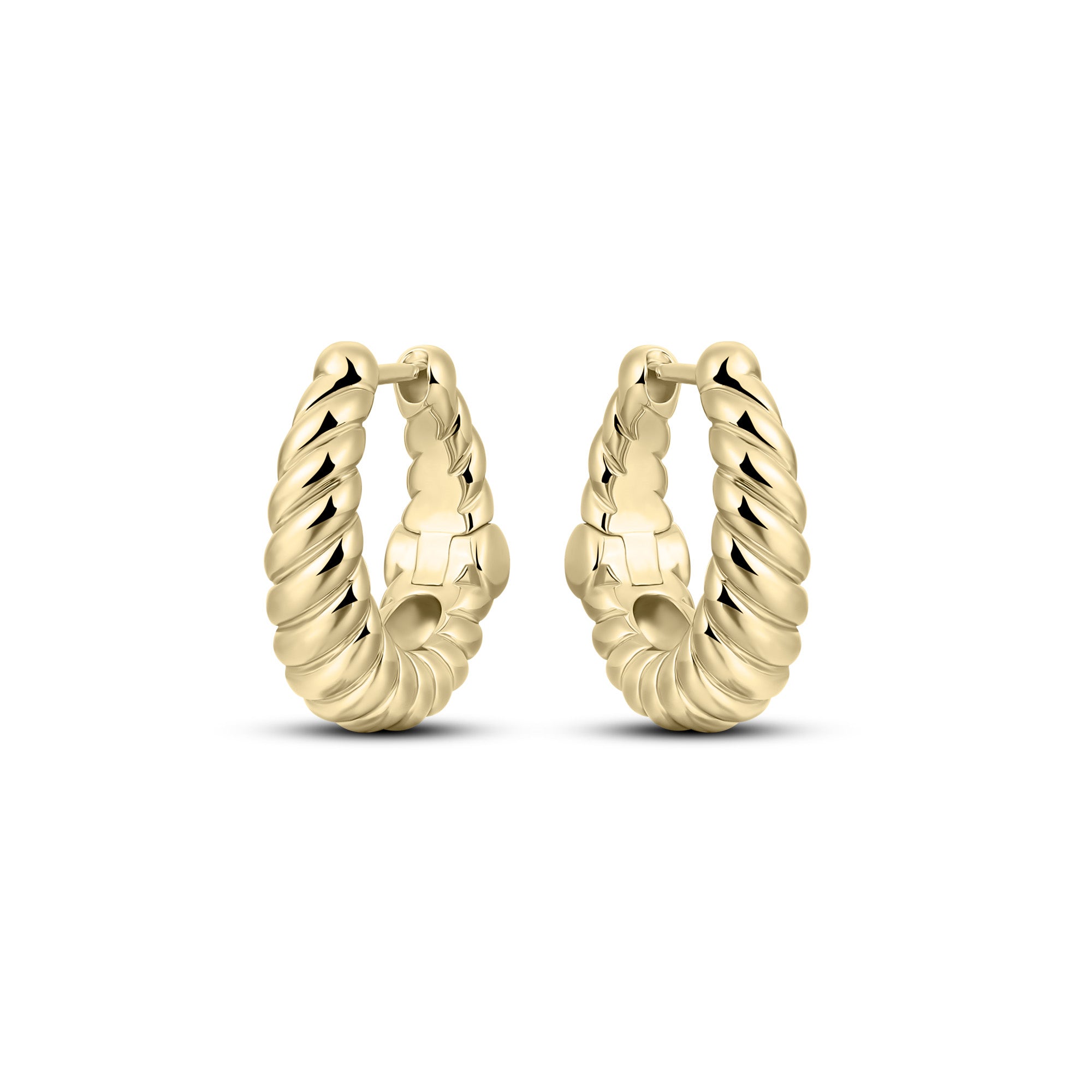 Gold Plated Rope Hoops Gisser Jewels-1