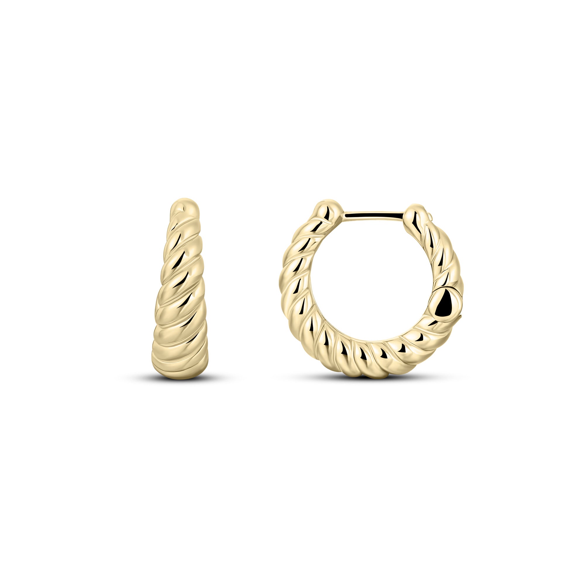 Gold Plated Rope Hoops Gisser Jewels-2