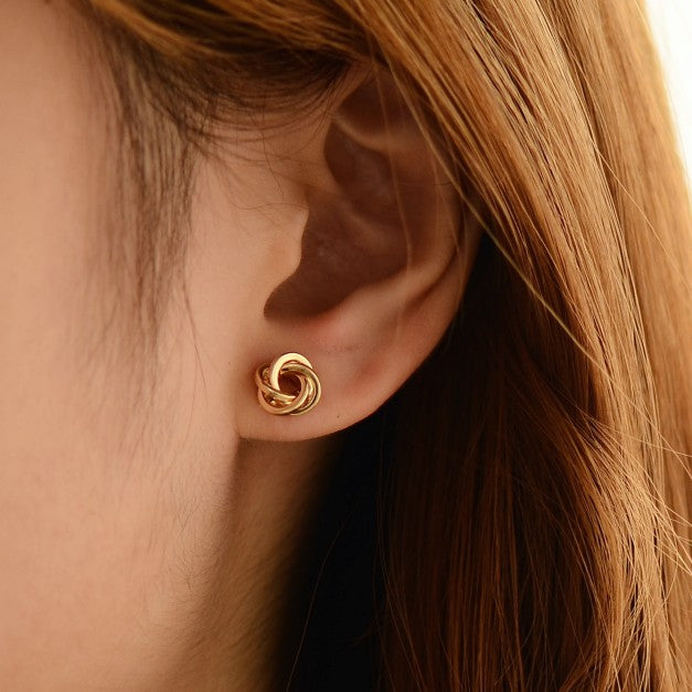 Knot Stud Earrings | 14k Yellow Gold | Gisser Jewels