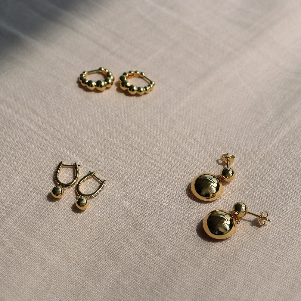 Modern Icons Beaded Hoops Gisser Jewels-2