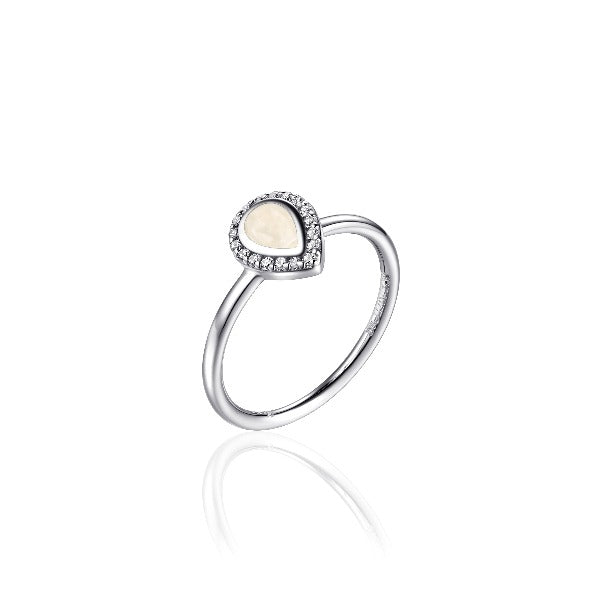 Mother of Pearl Paved Ring