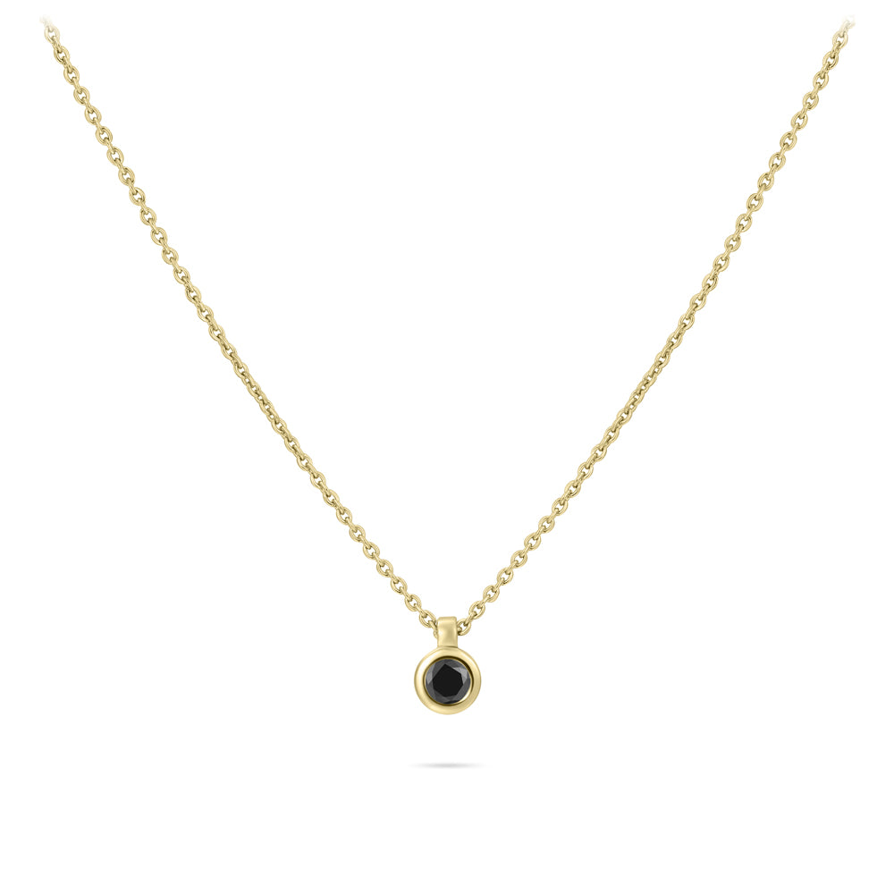 Vergulde zwarte bezel ketting