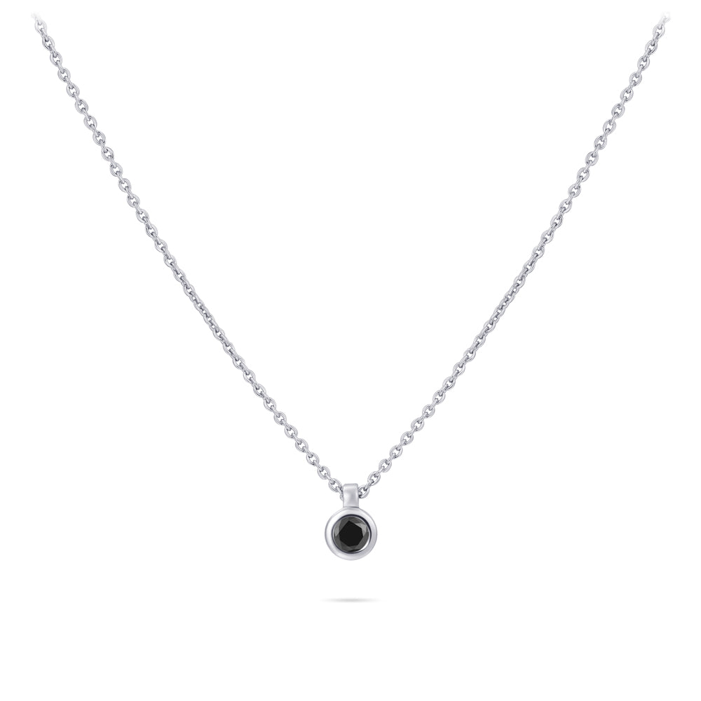 Zwarte bezel ketting