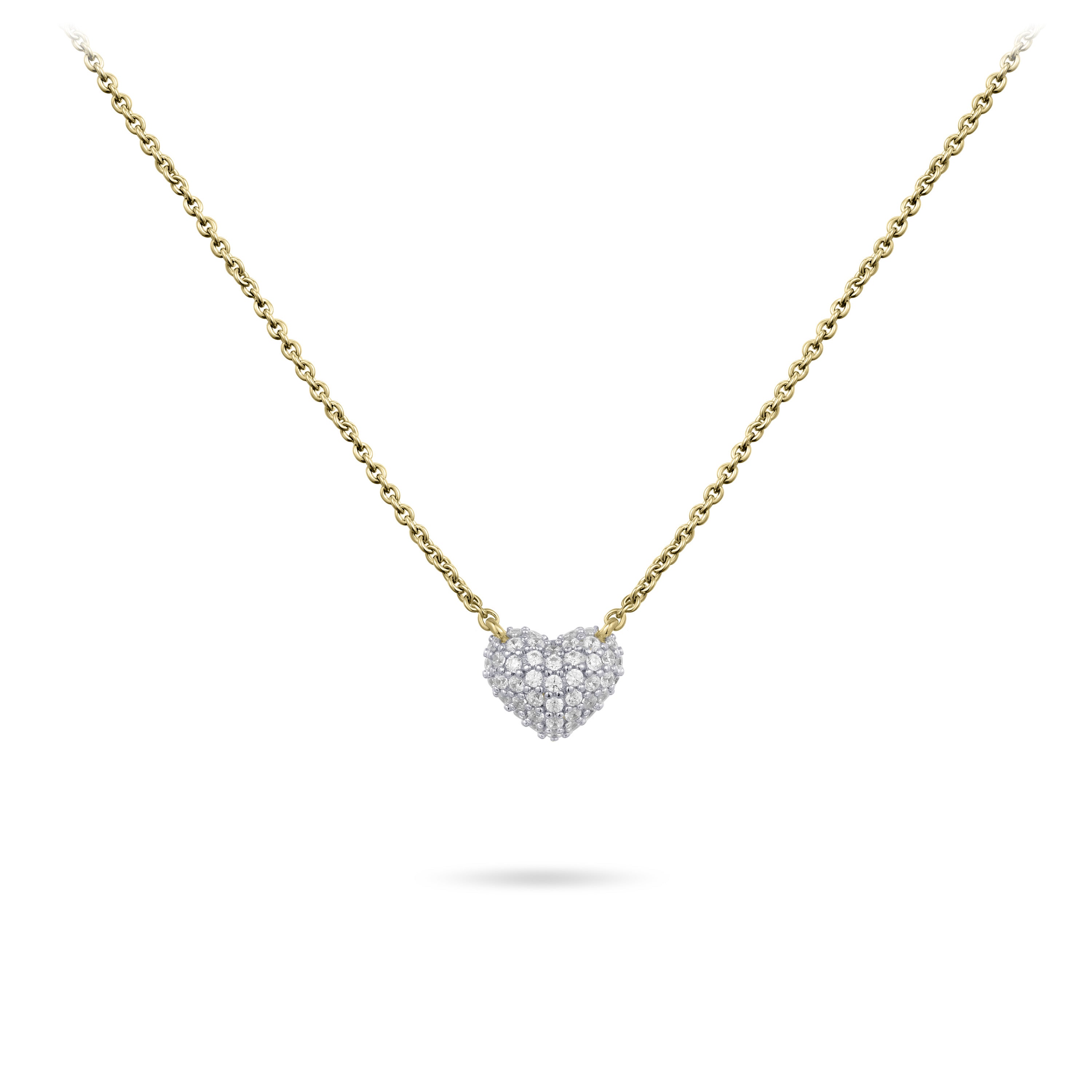 Tweekleurige mini-glinsterende hartketting