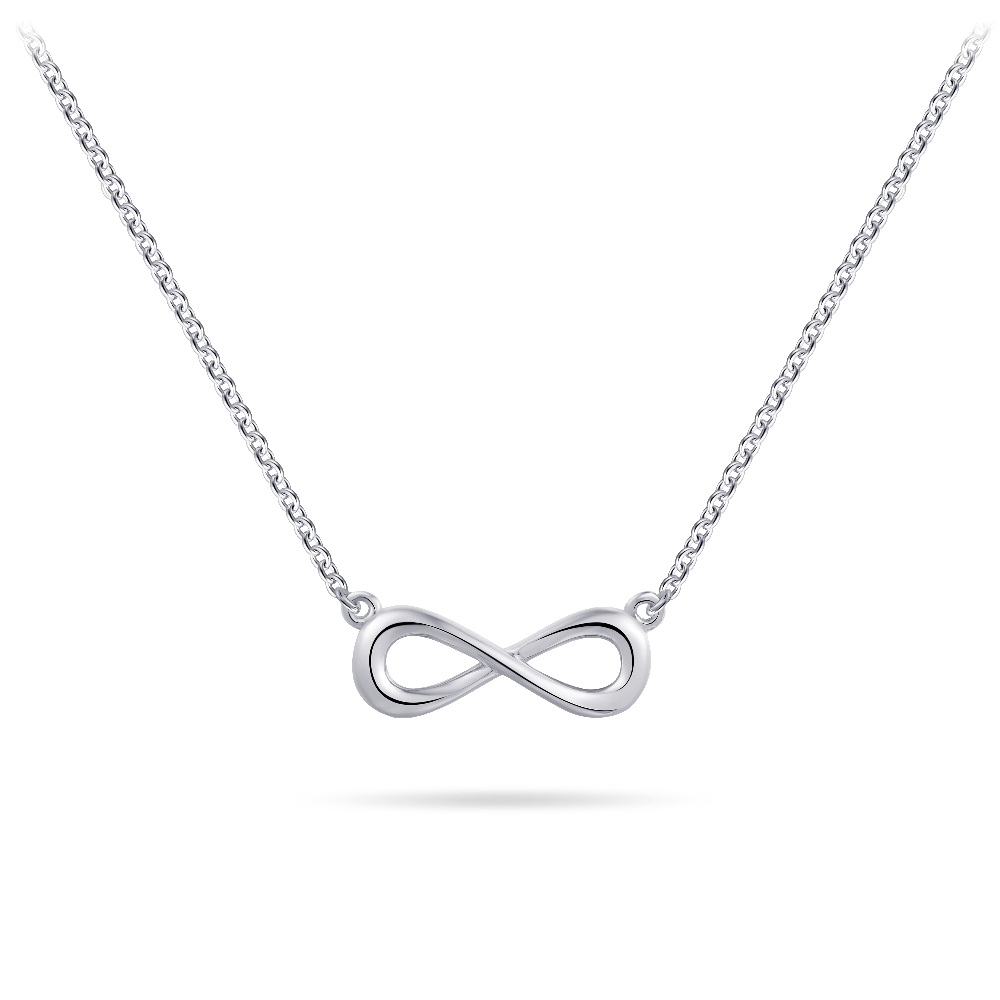 Infinity Necklace Silver Rhodium Plated Gisser Jewels