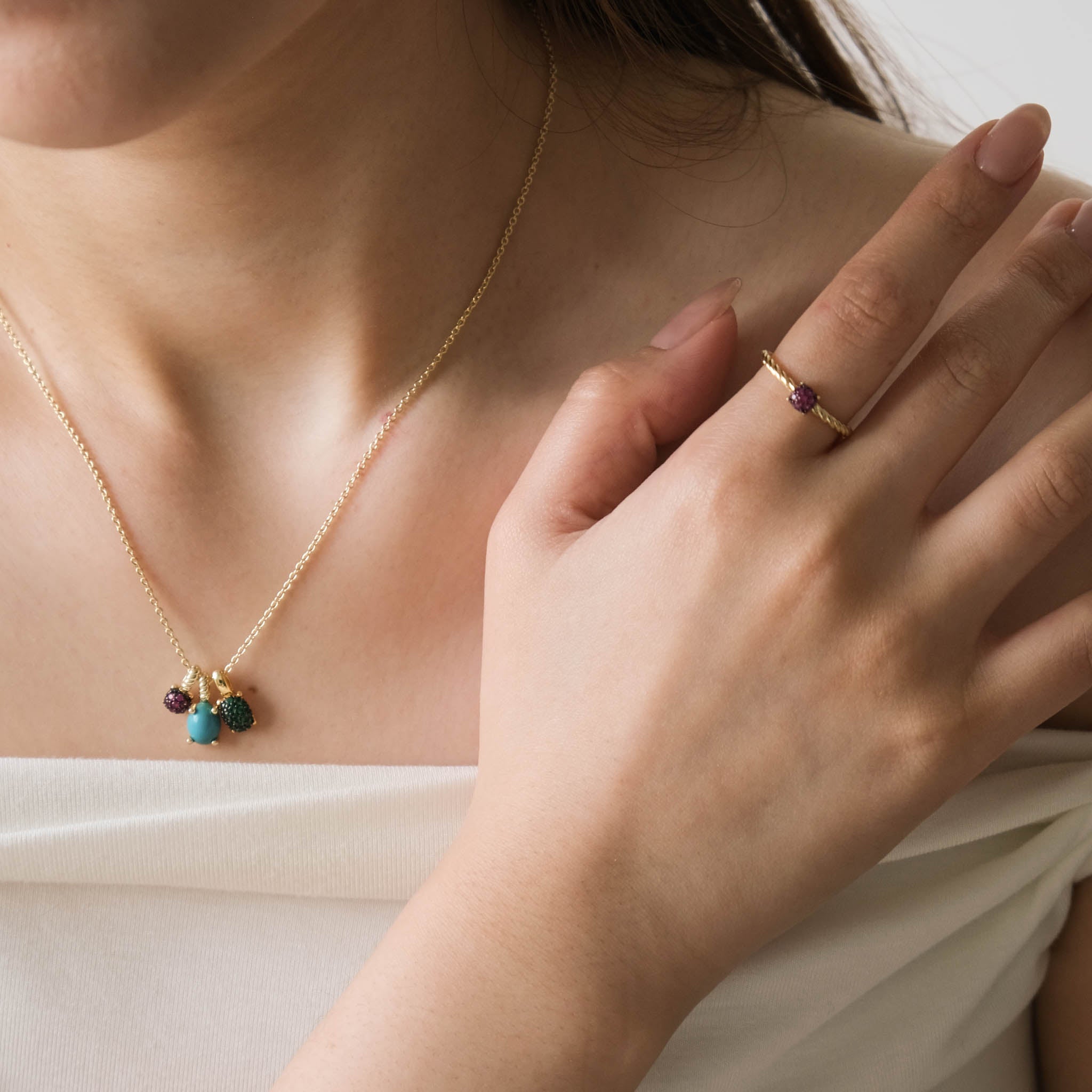 Honey Dashing Details Necklace 18k gold plated silver Gisser Jewels-1