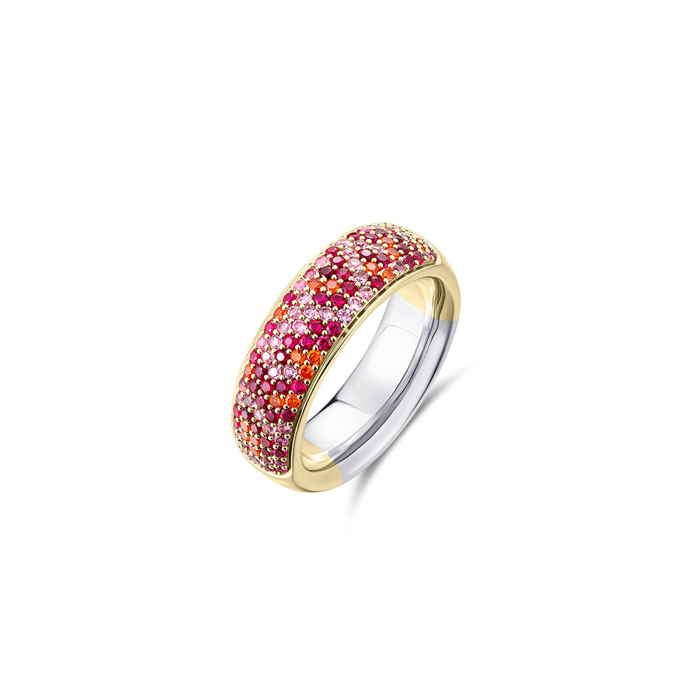 Gold Plated Pink Pave Ring Gisser Jewels-1