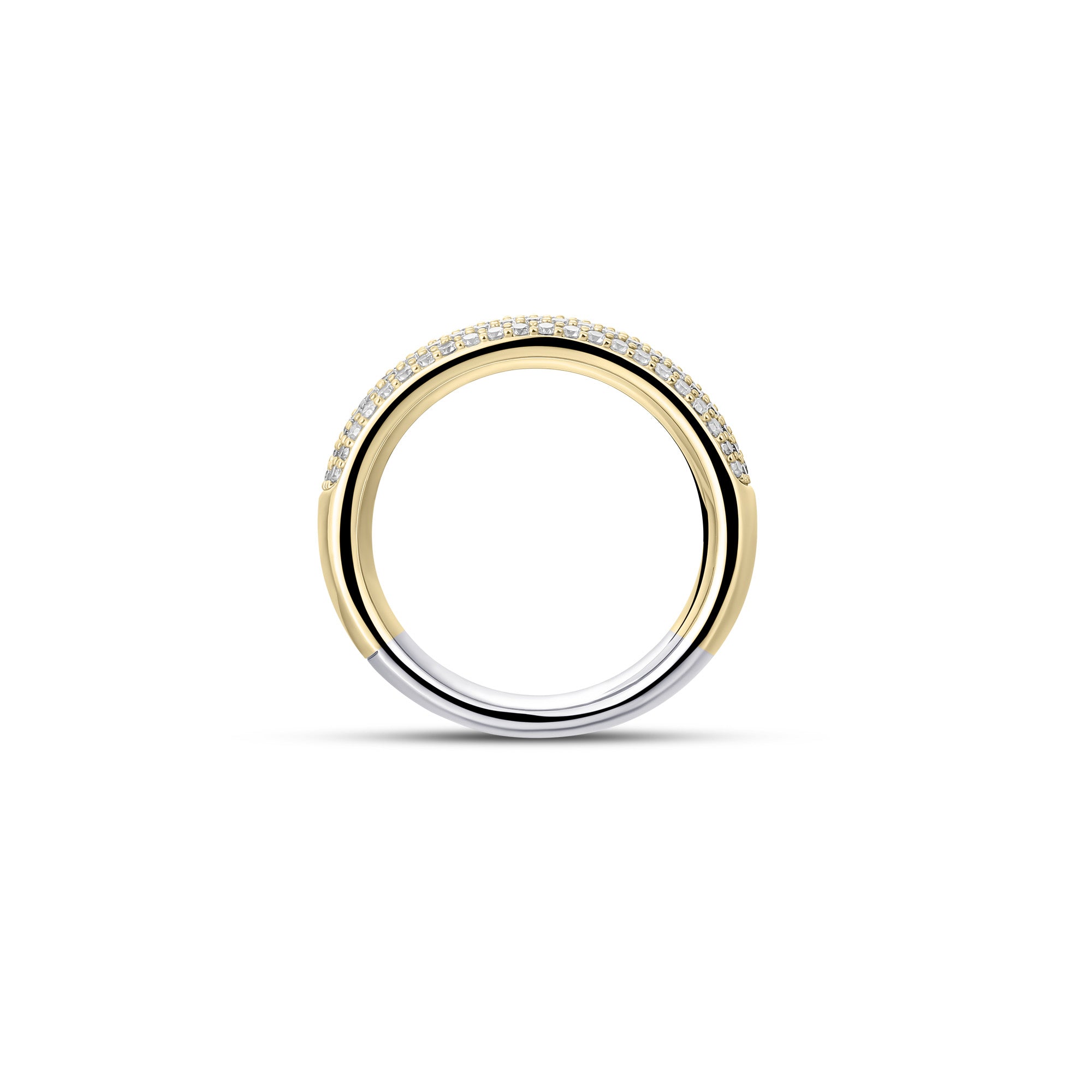 Gold Plated Pave Ring Gisser Jewels-4
