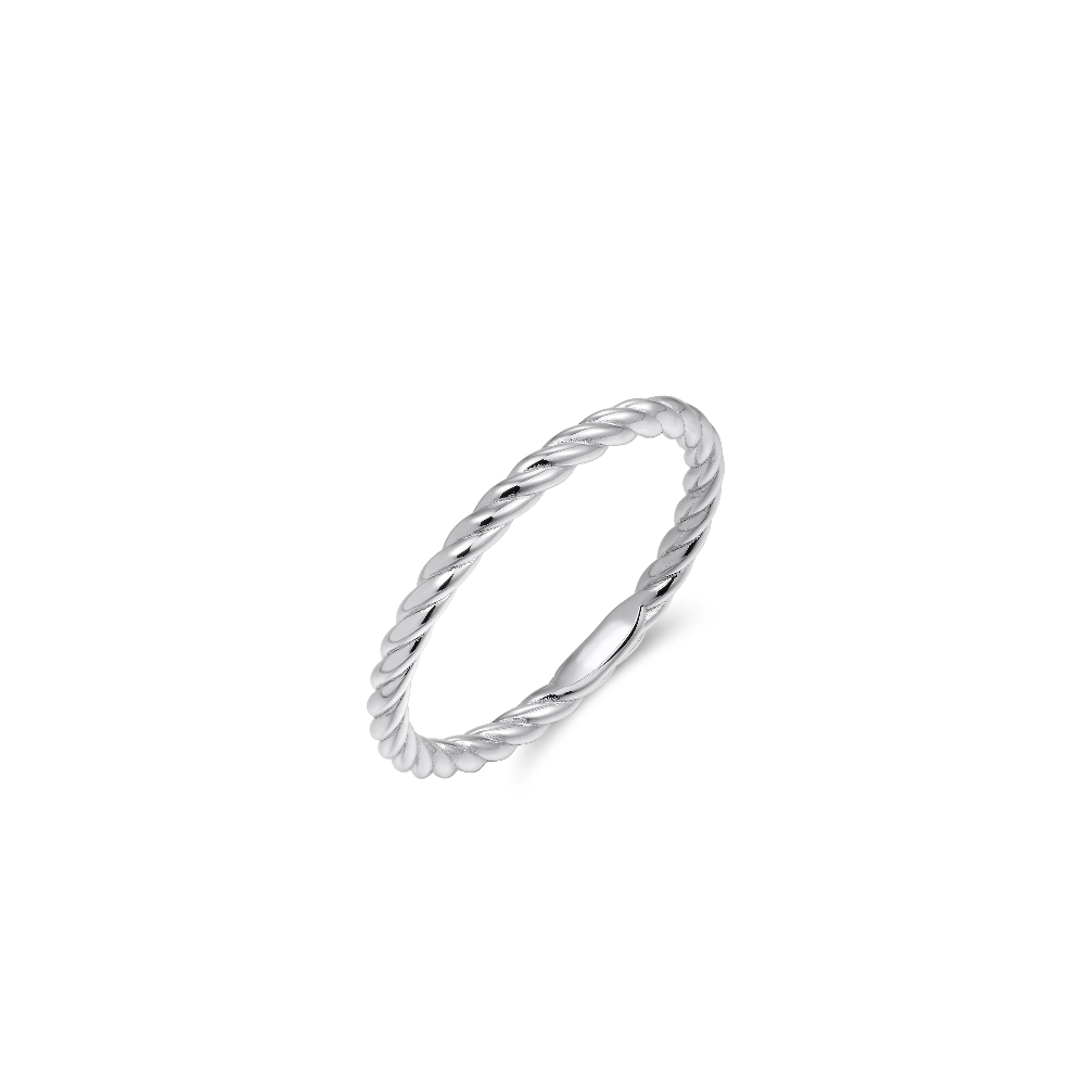 Rope Stackable Ring silver Gisser Jewels-1