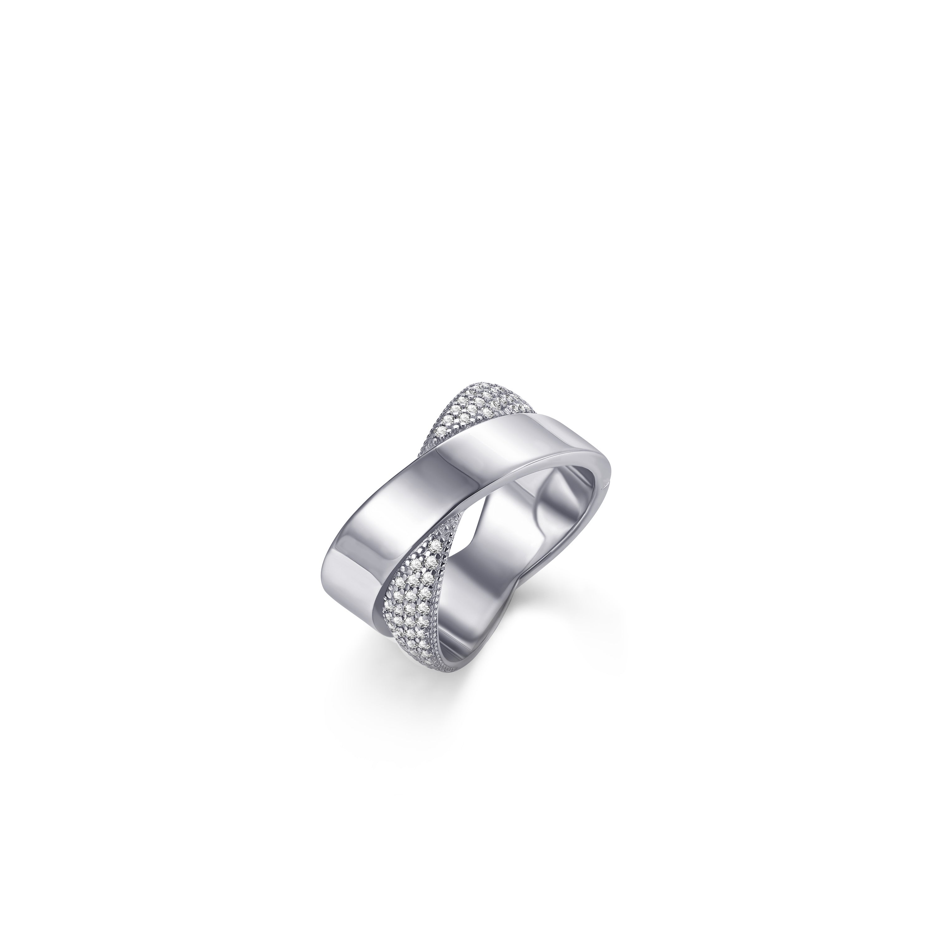 Crossover Pave Ring Gisser Jewels