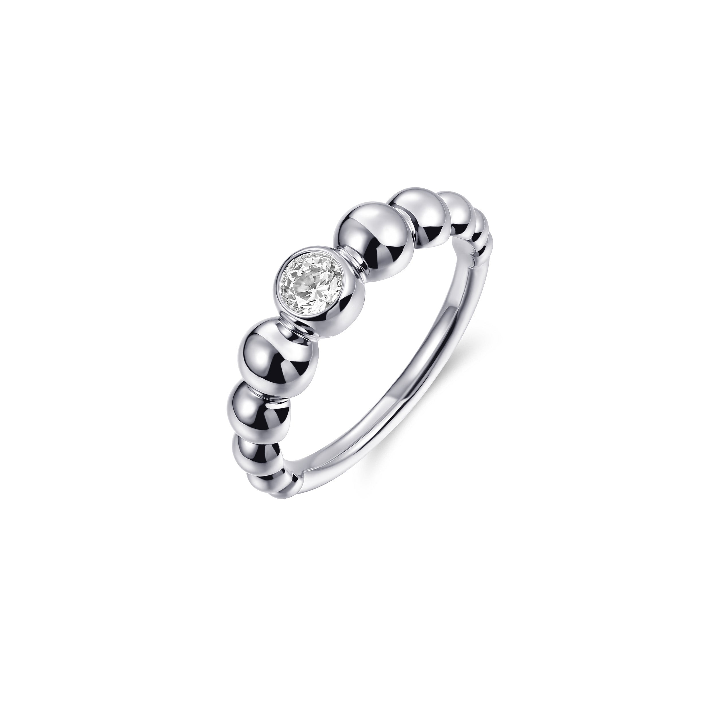 Beaded Zirconia Ring