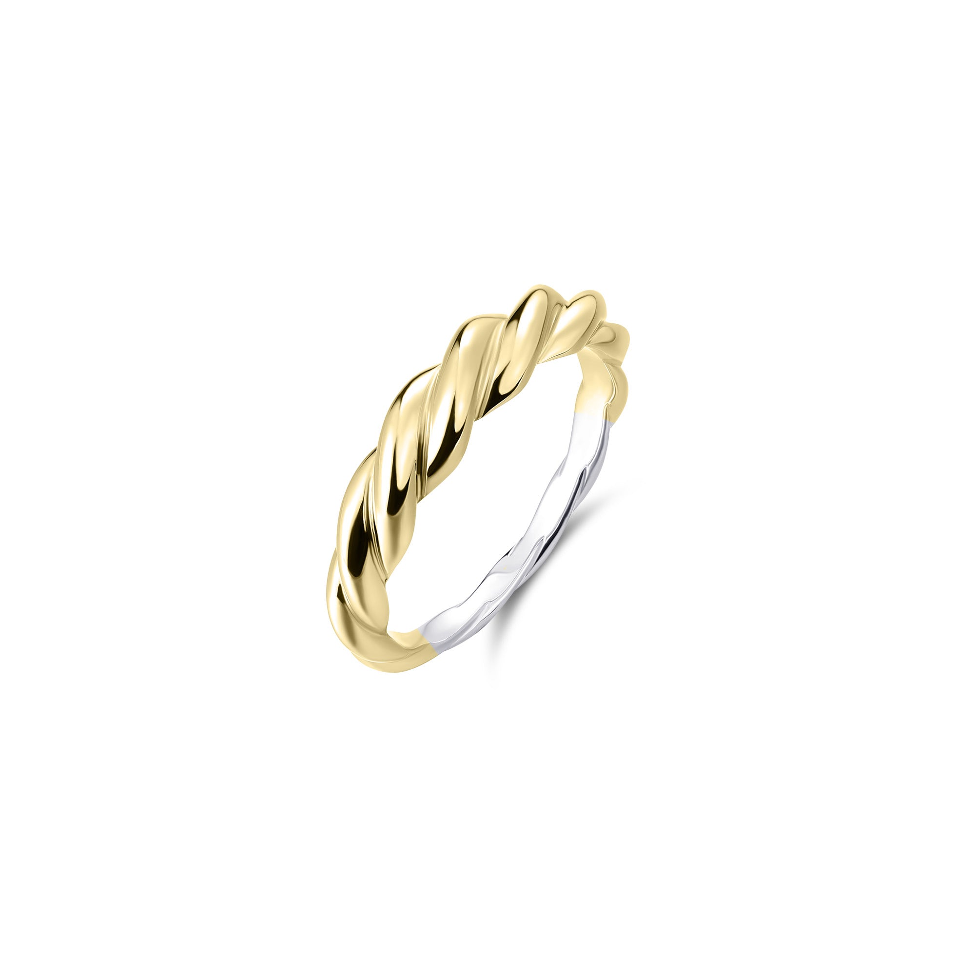 Gold Plated Stackable Rope Ring Gisser Jewels-1