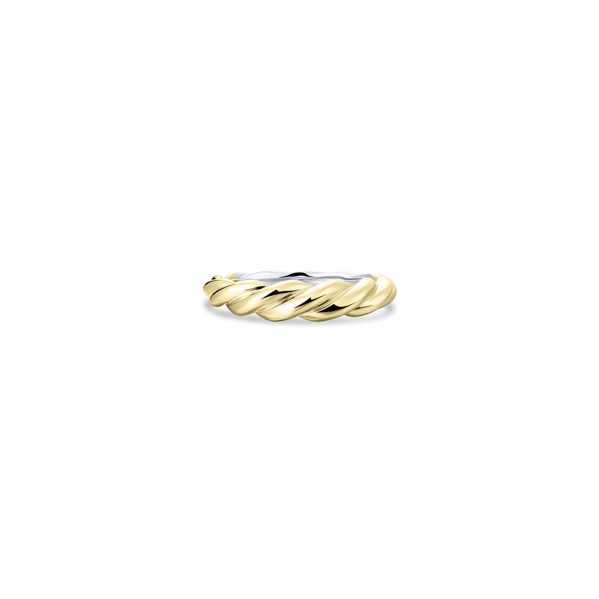 Gold Plated Stackable Rope Ring Gisser Jewels-2