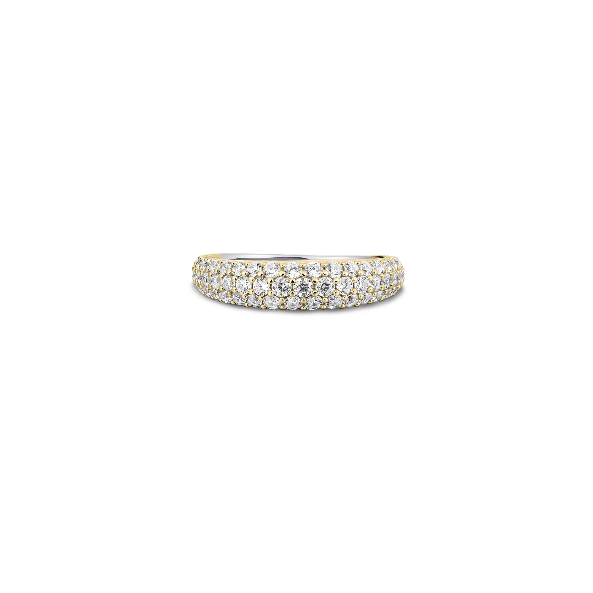 Pave Dome Gold Plated Ring Gisser Jewels-2