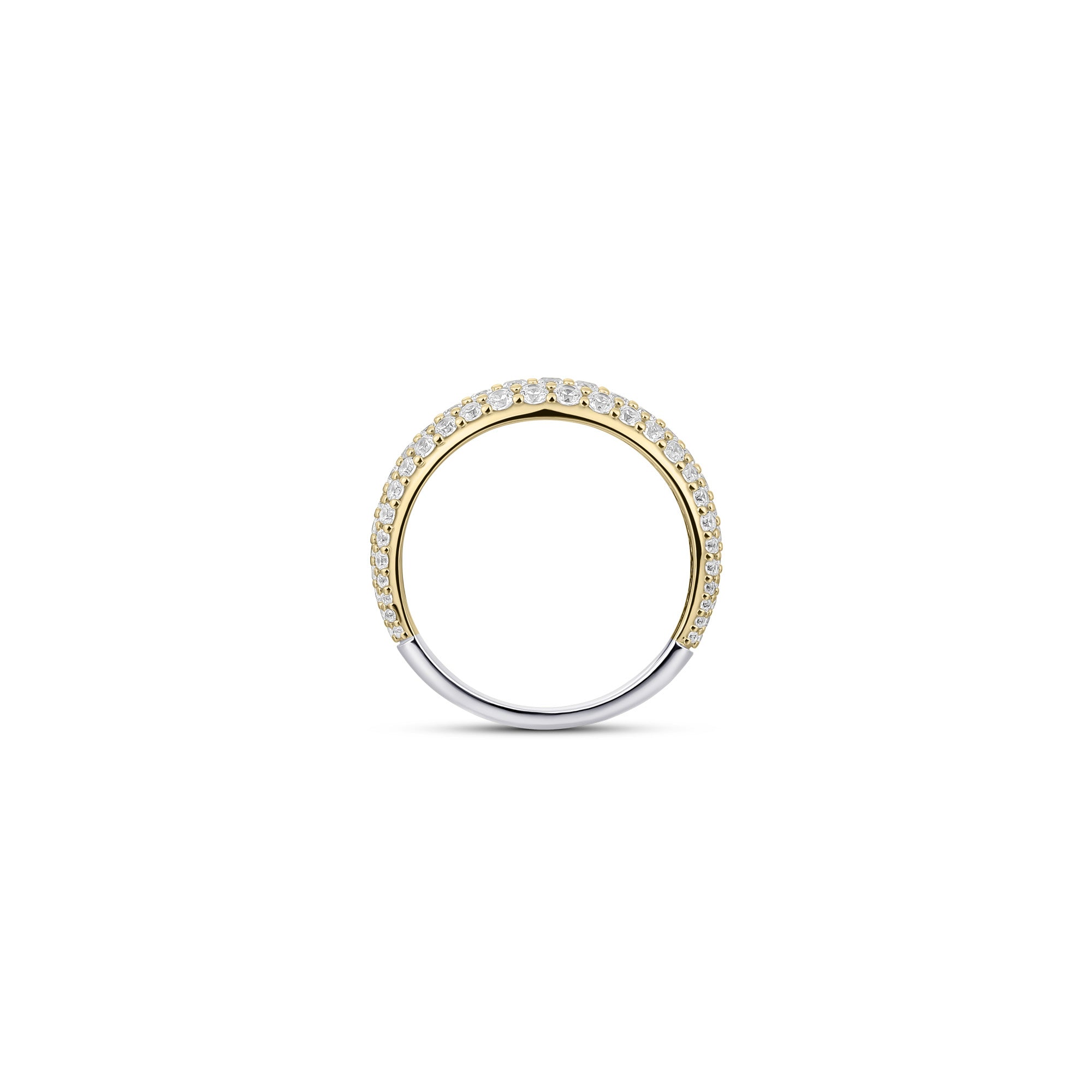 Pave Dome Gold Plated Ring Gisser Jewels-4