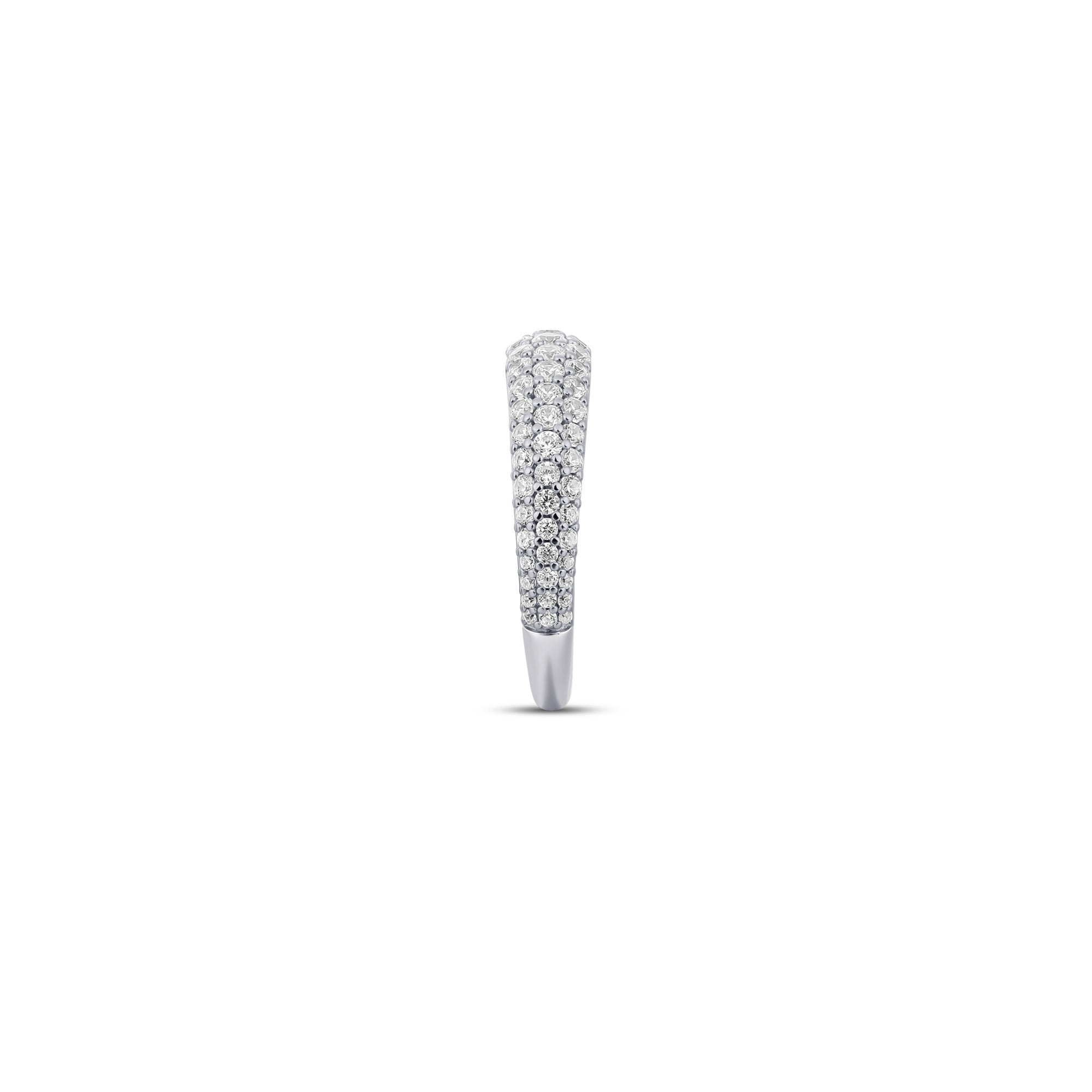 Pave Dome Ring Silver Gisser Jewels-3