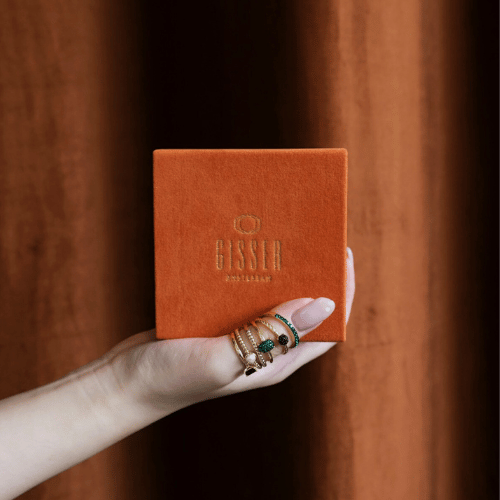 Emerald Green Dashing Details Rings | Silver Gold Plated | Gisser Jewels