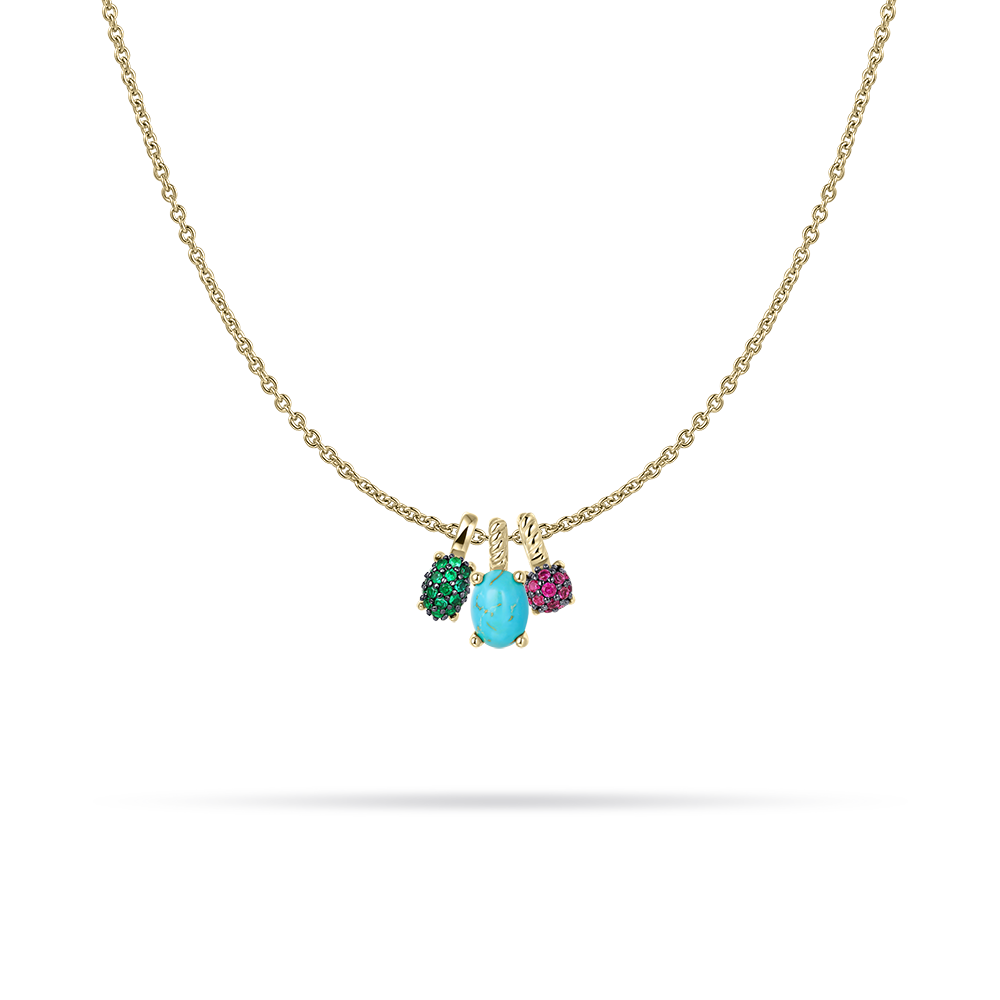 Dashing Details Necklace 18k gold plated silver Gisser Jewels-5