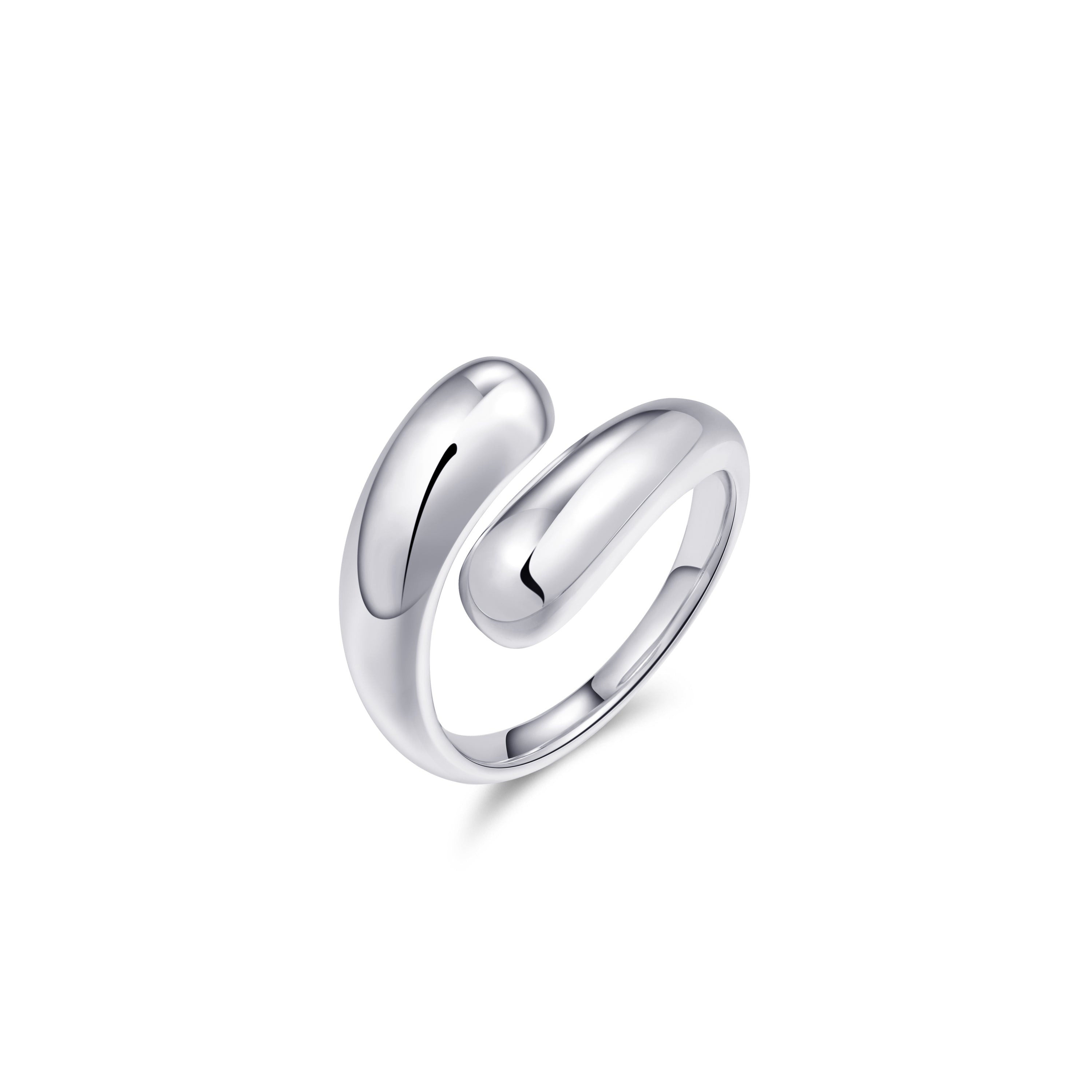 Zilveren dubbele bandring