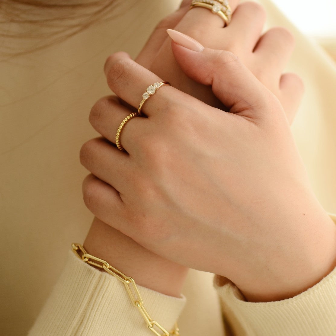 Triple Brilliant Ring Gisser Jewels-1