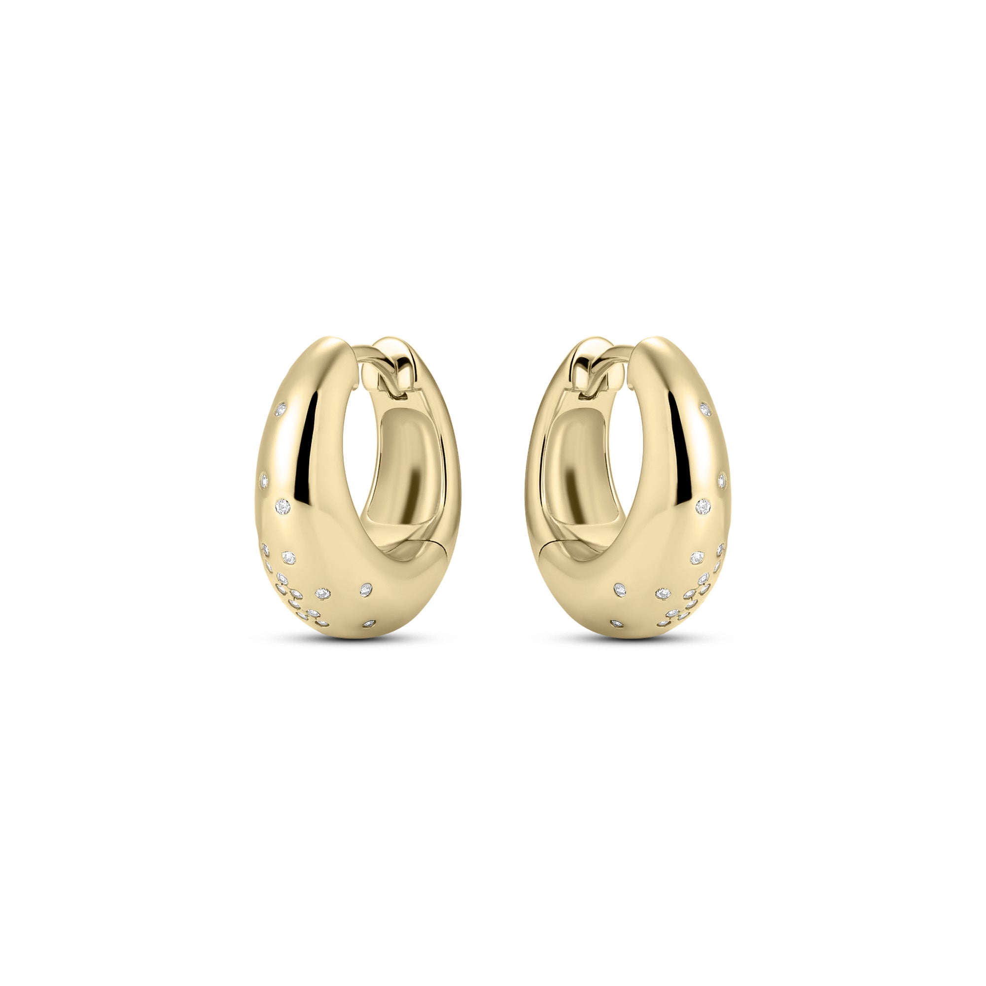 Best Friends Diamond Hoops 14K gold-1